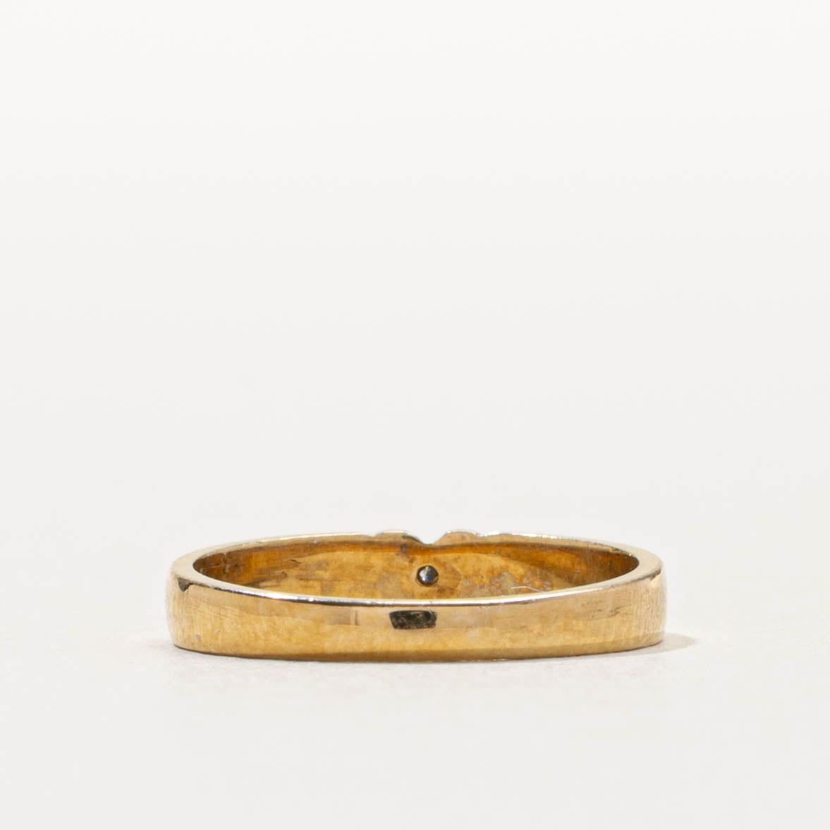 10k Single Stone Diamond Heart Band | 2.70mm | SZ 1.5