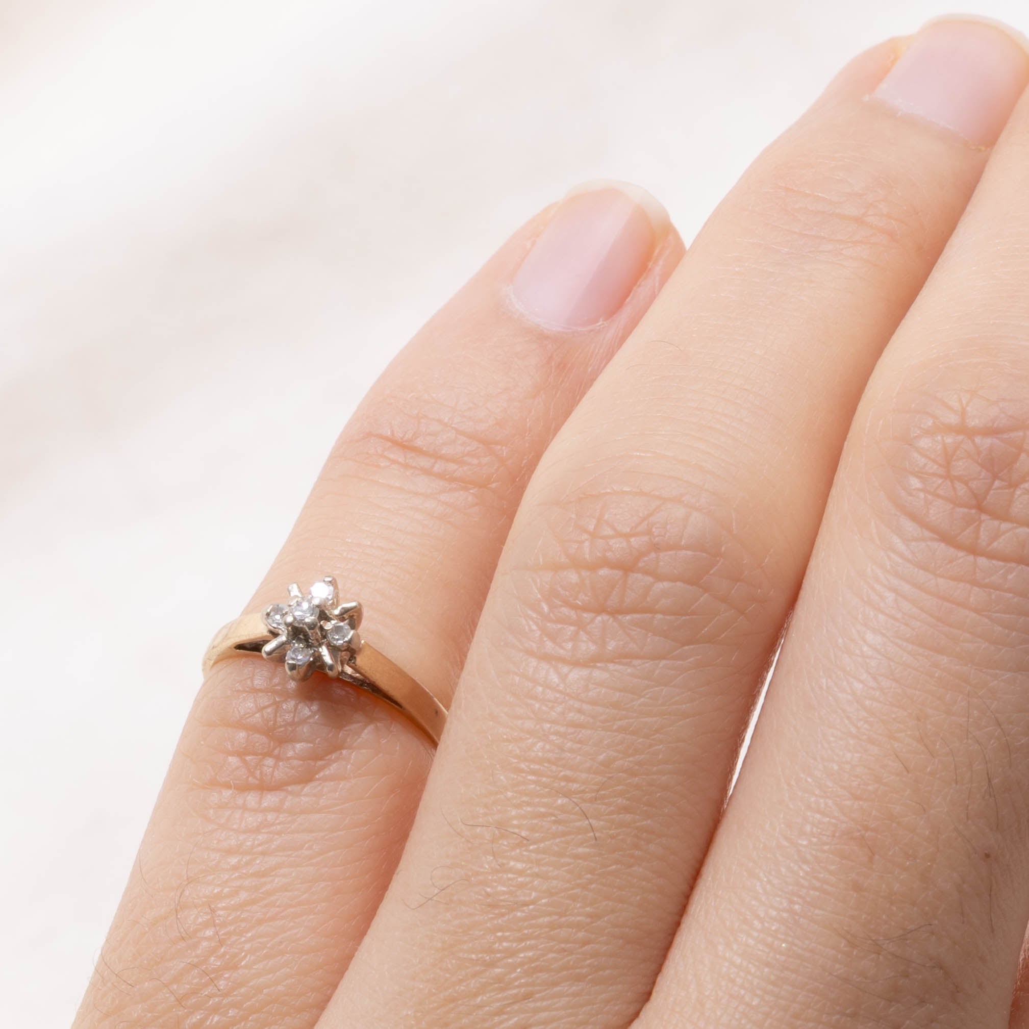 10k Diamond Petal Cluster Ring | SZ 2