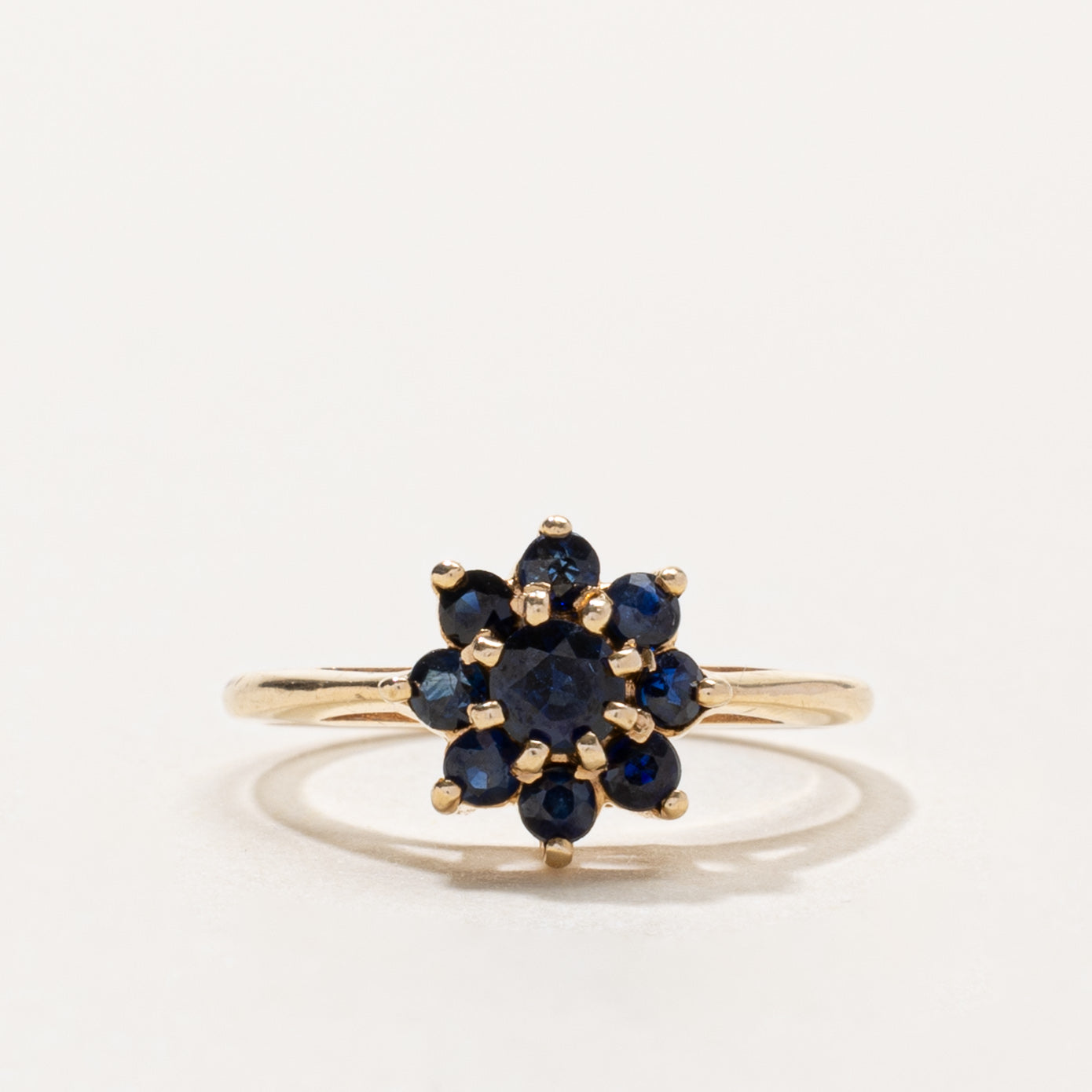 14k Sapphire Floral Cluster Ring | 0.40ctw | SZ 4.25