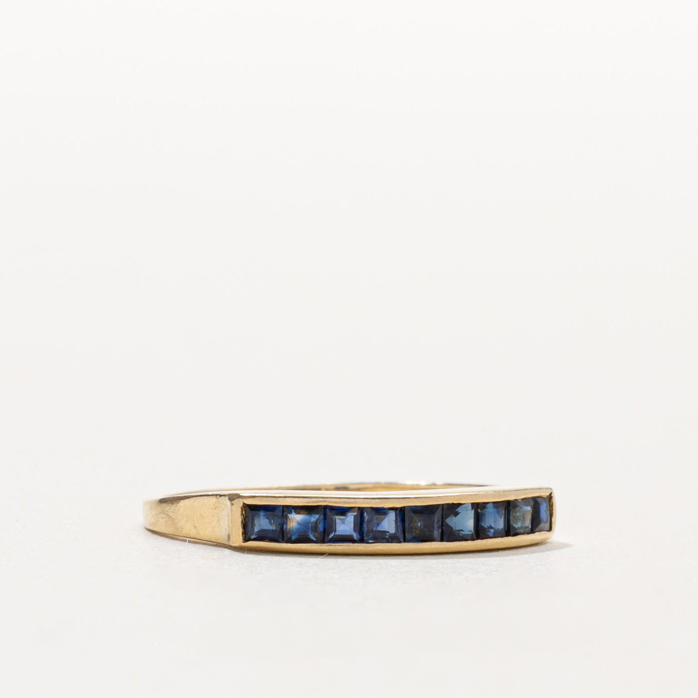 14k Channel Set Semi Eternity Sapphire Band | 0.20ctw | SZ 5.75