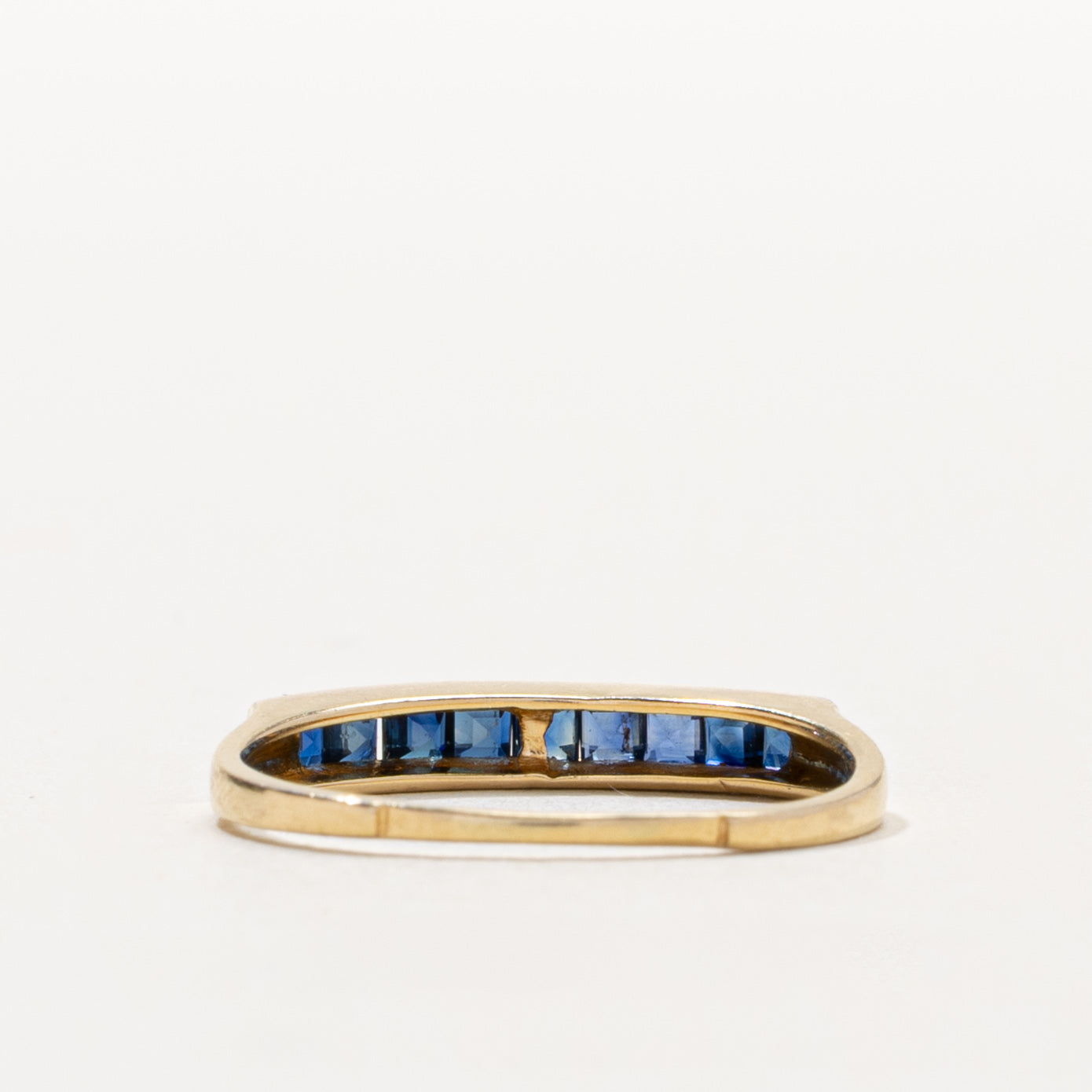 14k Channel Set Semi Eternity Sapphire Band | 0.20ctw | SZ 5.75