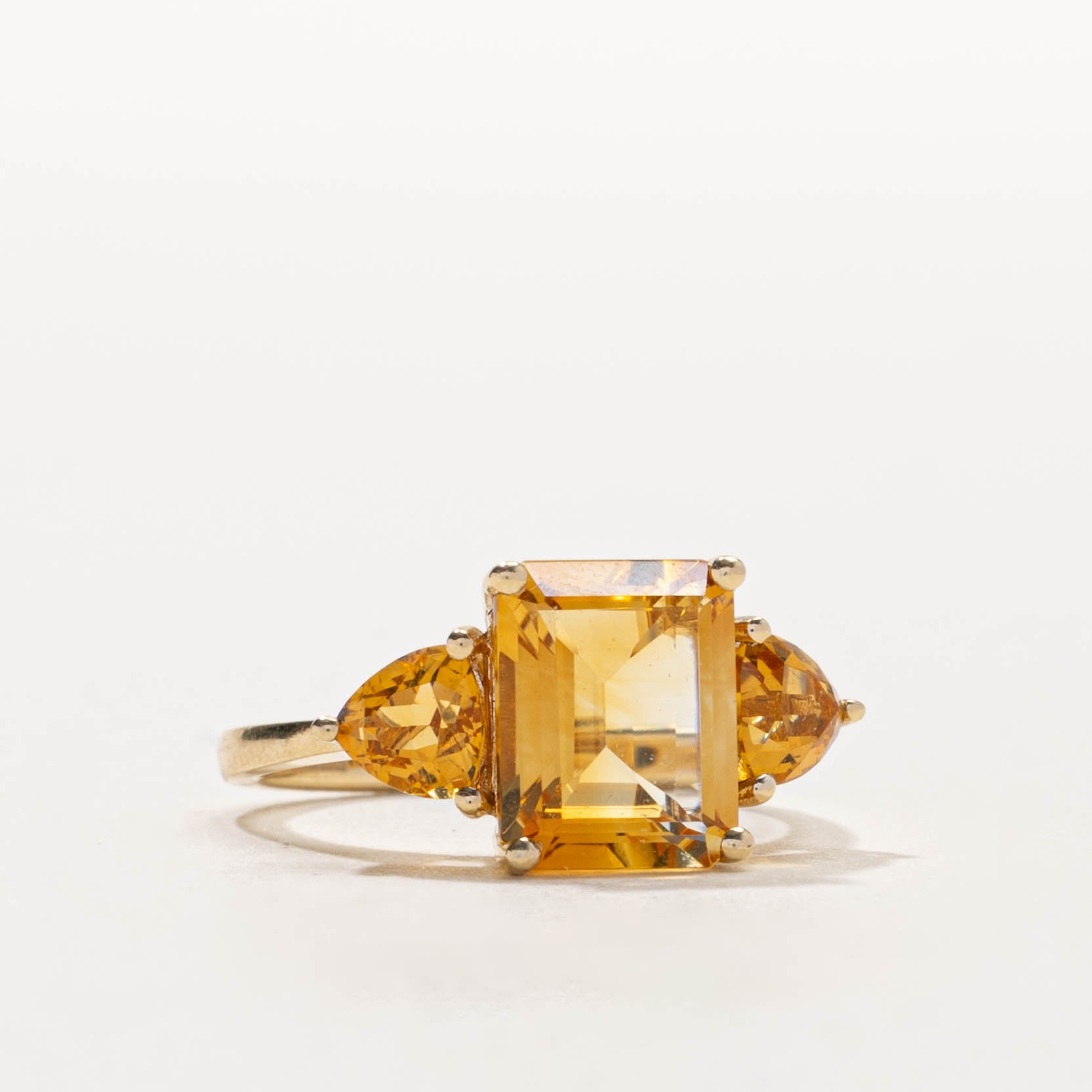 ‘Effy’ 14k Citrine Three Stone Ring | 3.00ctw | SZ 6.25