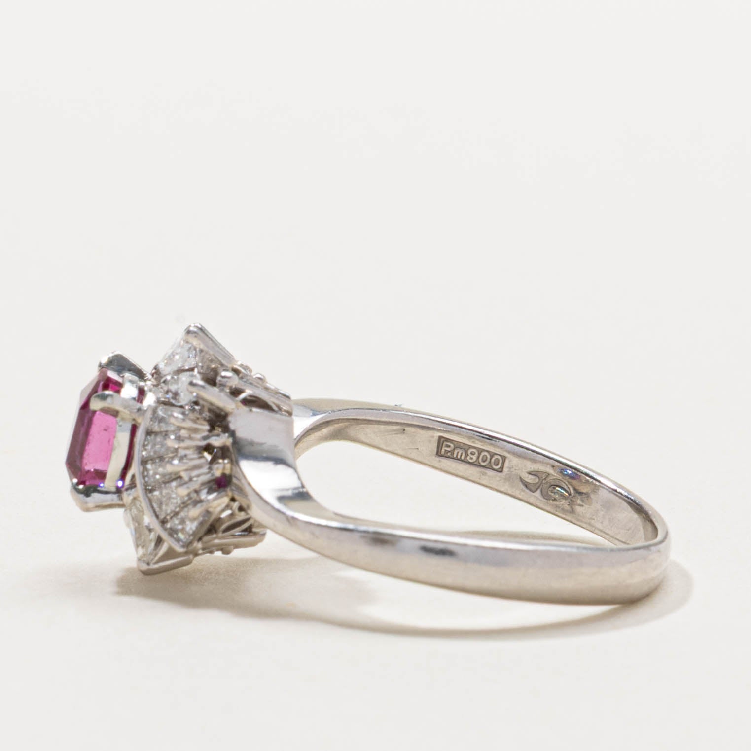 Pink Sapphire & Diamond Floral Halo Ring | 1.00ct, 0.45ctw | SZ 6.25
