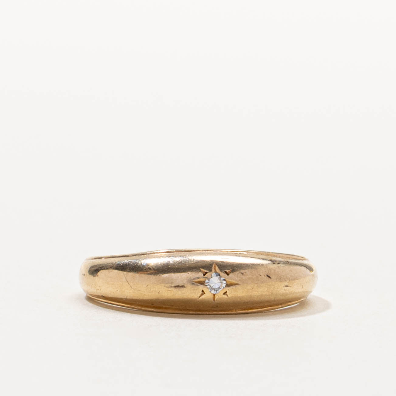 Vintage Canadian Star Set Diamond Dome Ring | SZ 6