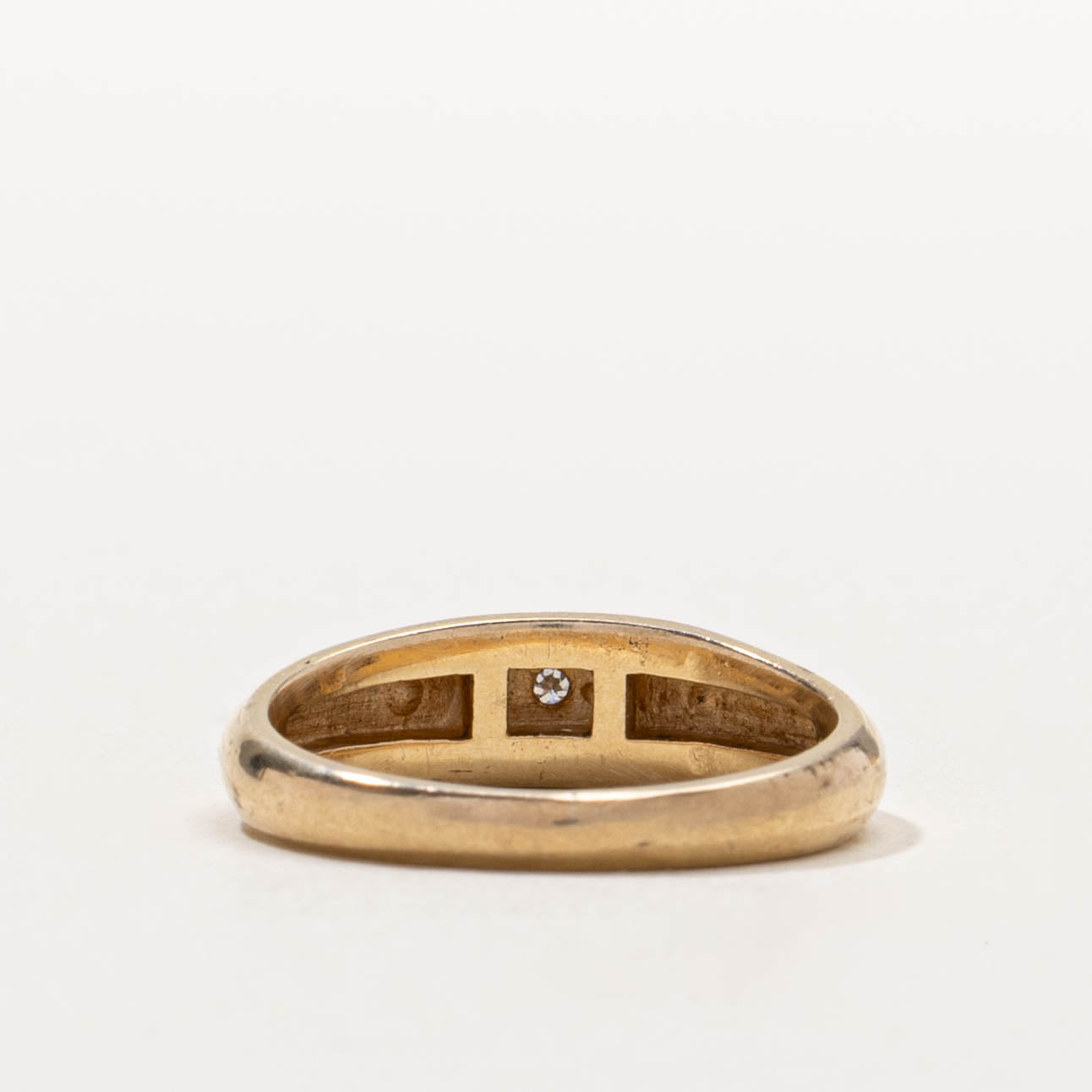 Vintage Canadian Star Set Diamond Dome Ring | SZ 6