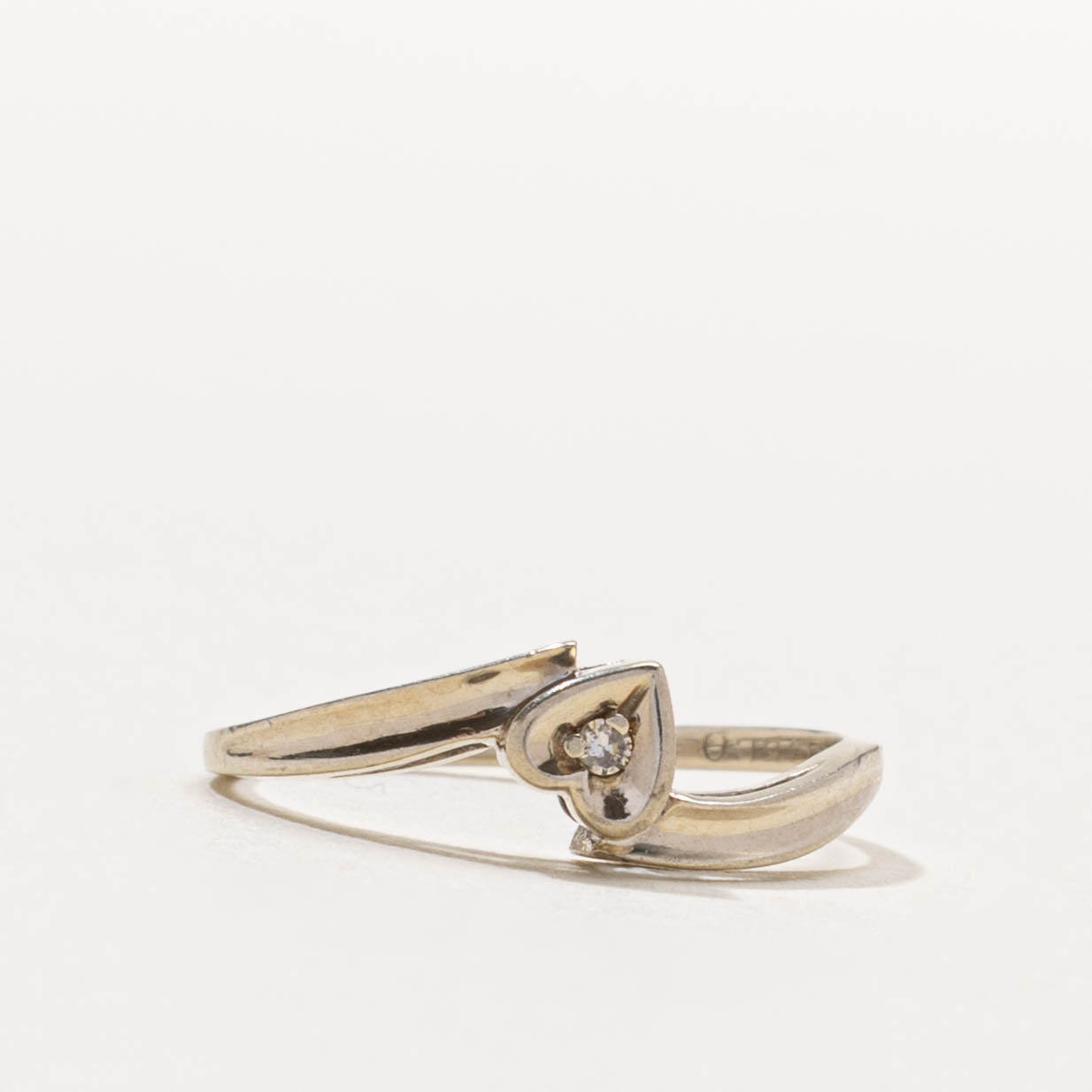 10k Diamond Heart Bypass Ring | SZ 3.75