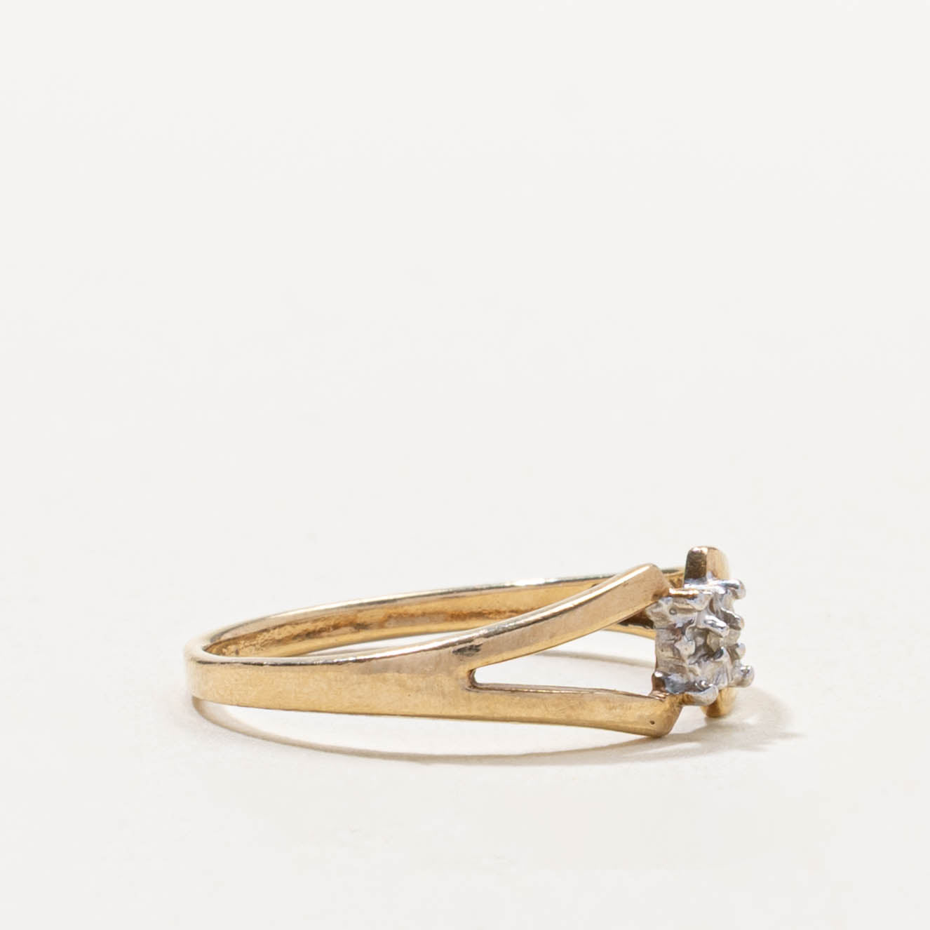 10k Illusion Set Diamond Split Shank Ring | SZ 6.75
