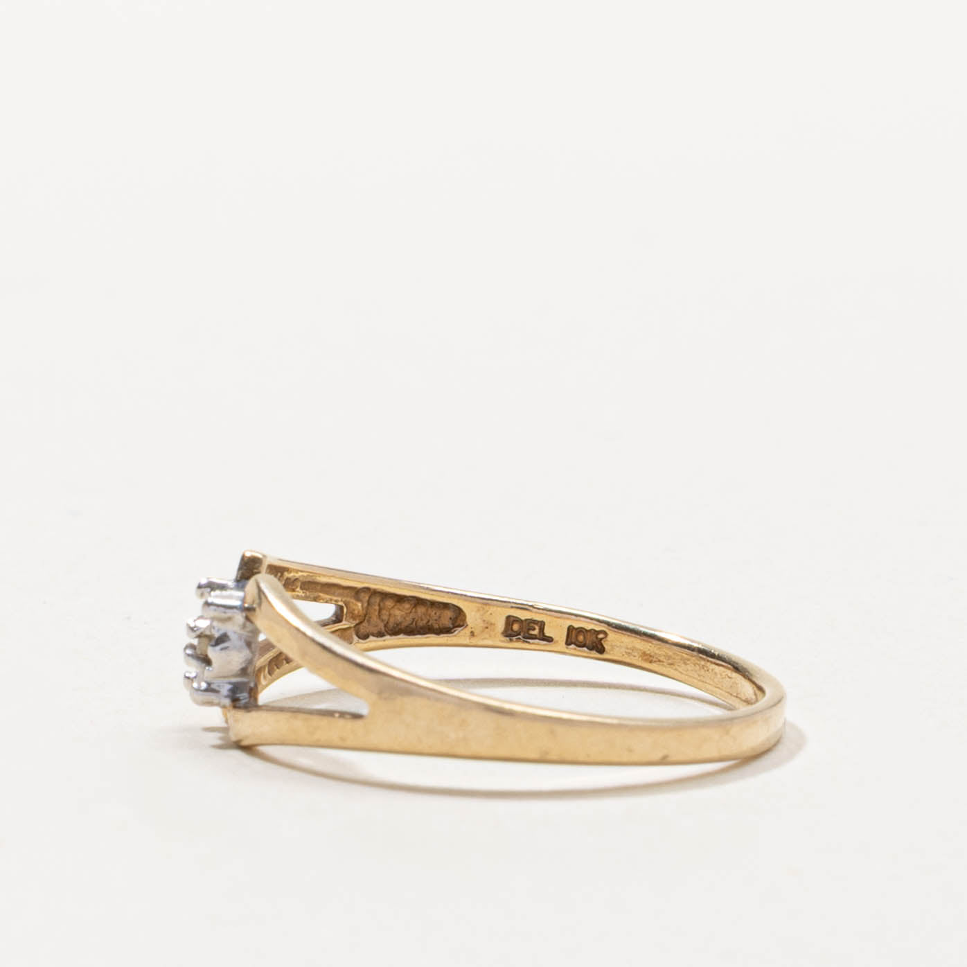 10k Illusion Set Diamond Split Shank Ring | SZ 6.75
