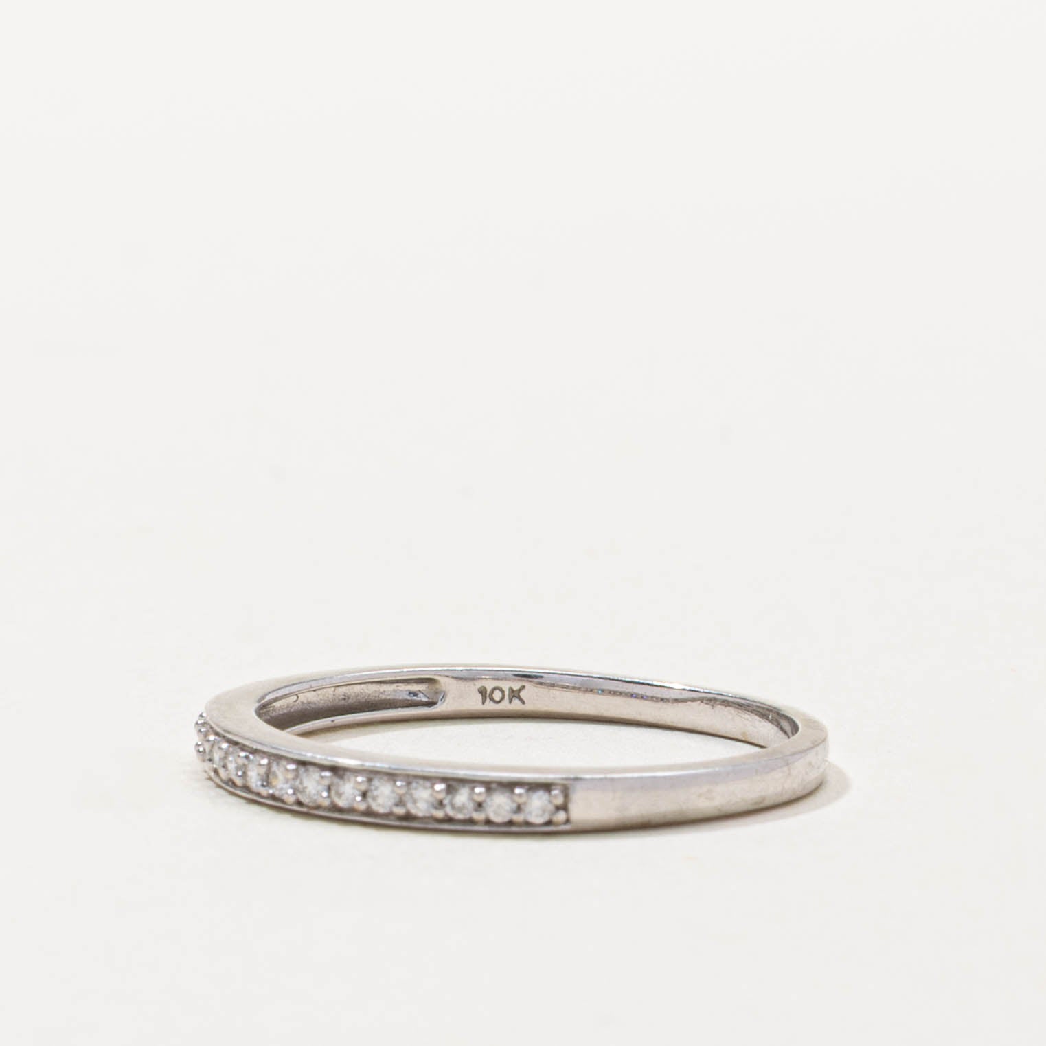 10k Semi Eternity Diamond Band | SZ 8