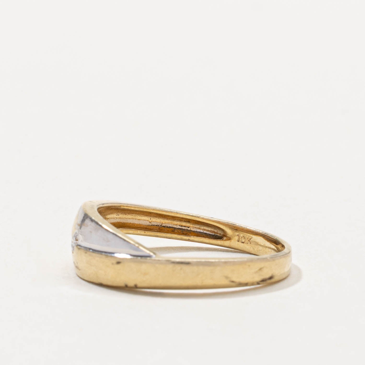 10k Single Stone Diamond Bypass Ring | SZ 5.5