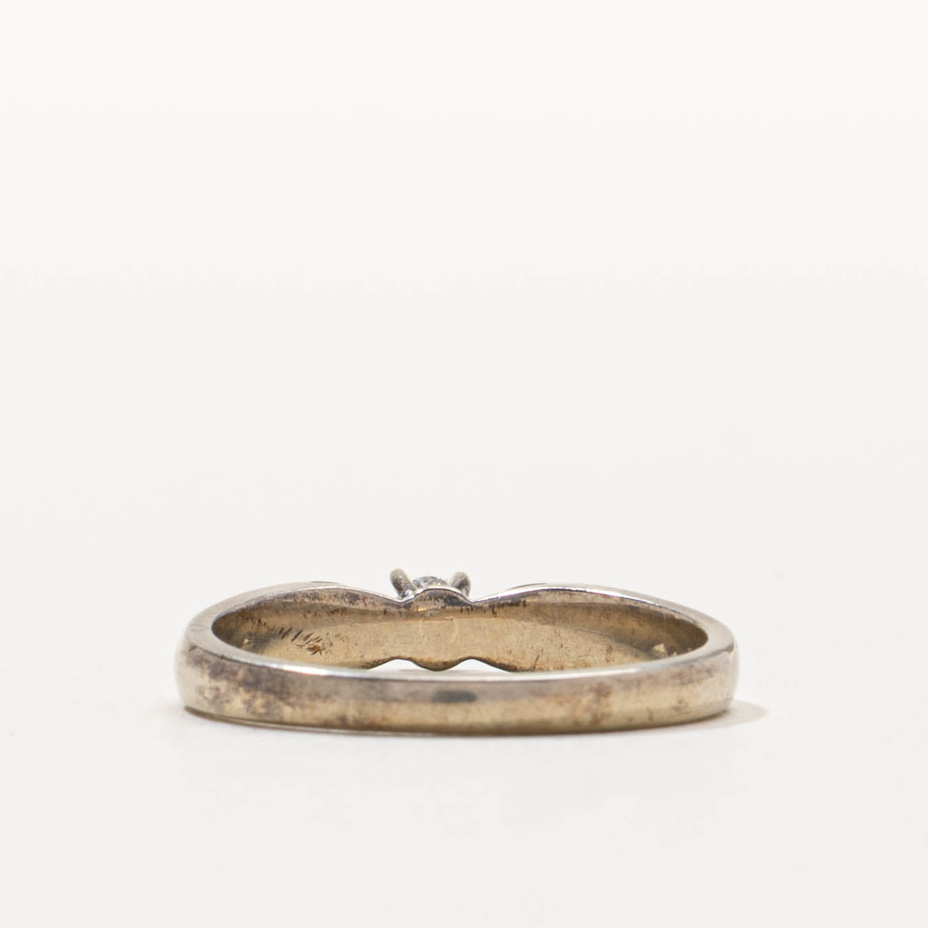 10k Single Stone Diamond Reverse Tapered Ring | SZ 6