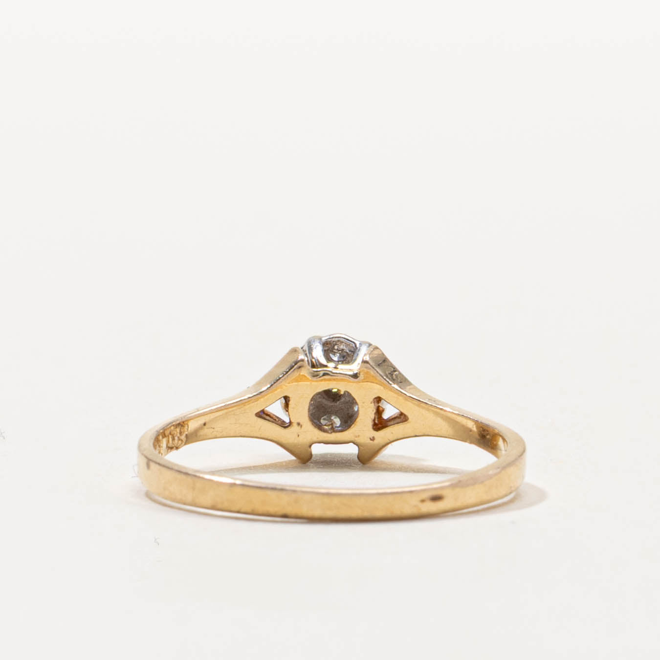 14k Diamond Daisy Cluster Split Shank Ring | SZ 6.5