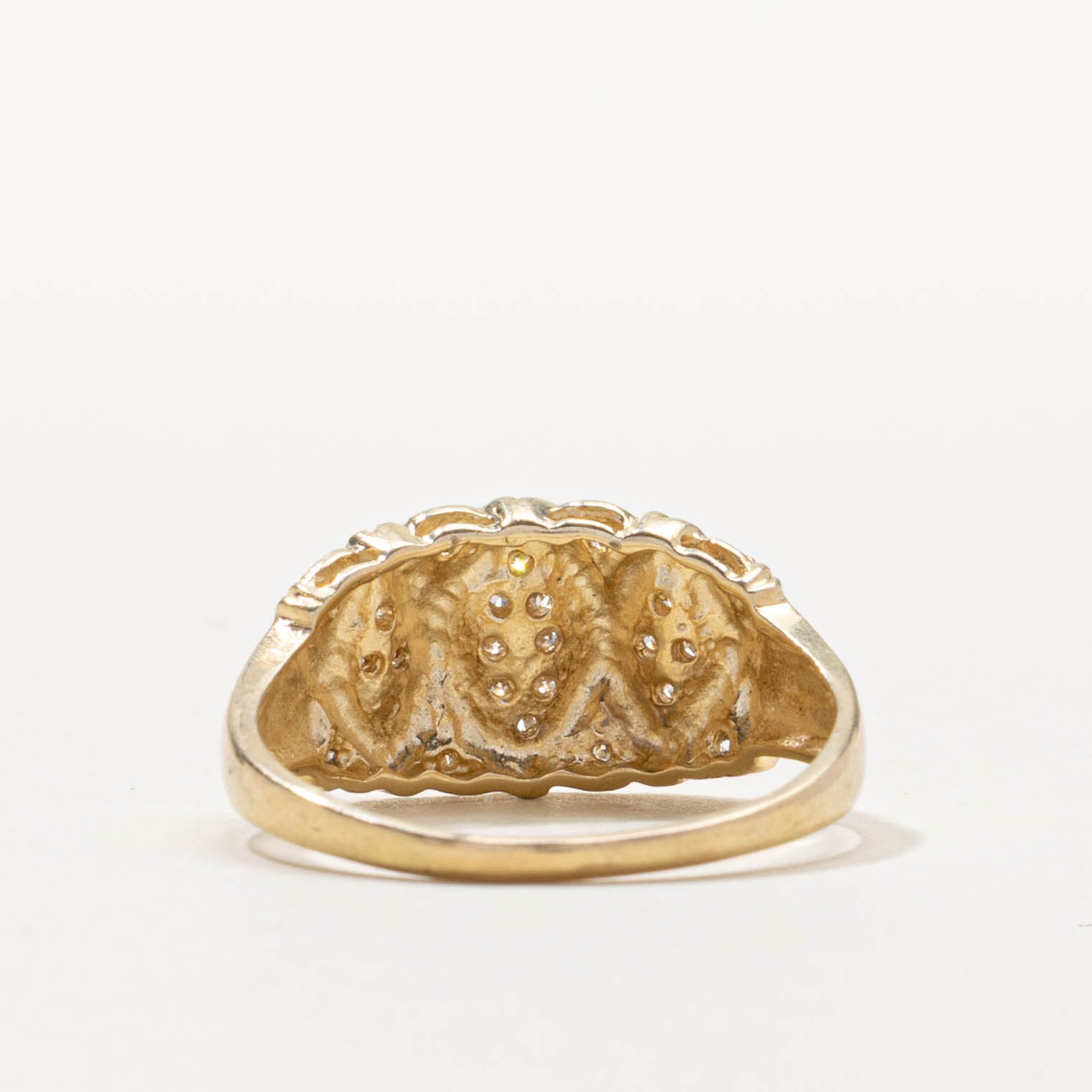 14k Diamond Marquise Cluster Dome Ring | SZ 9