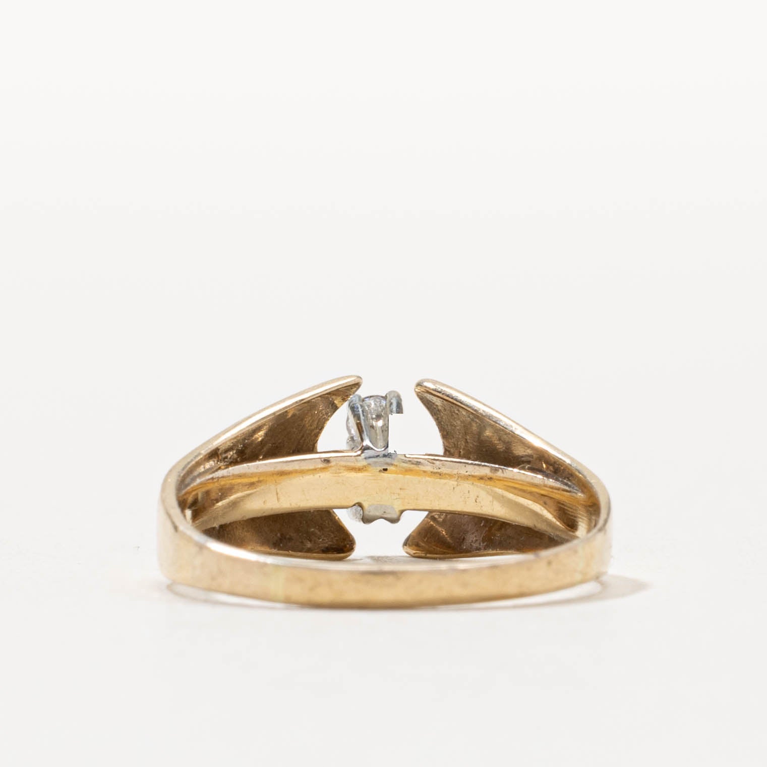 14k Two Stone Diamond Arch Ring | SZ 5