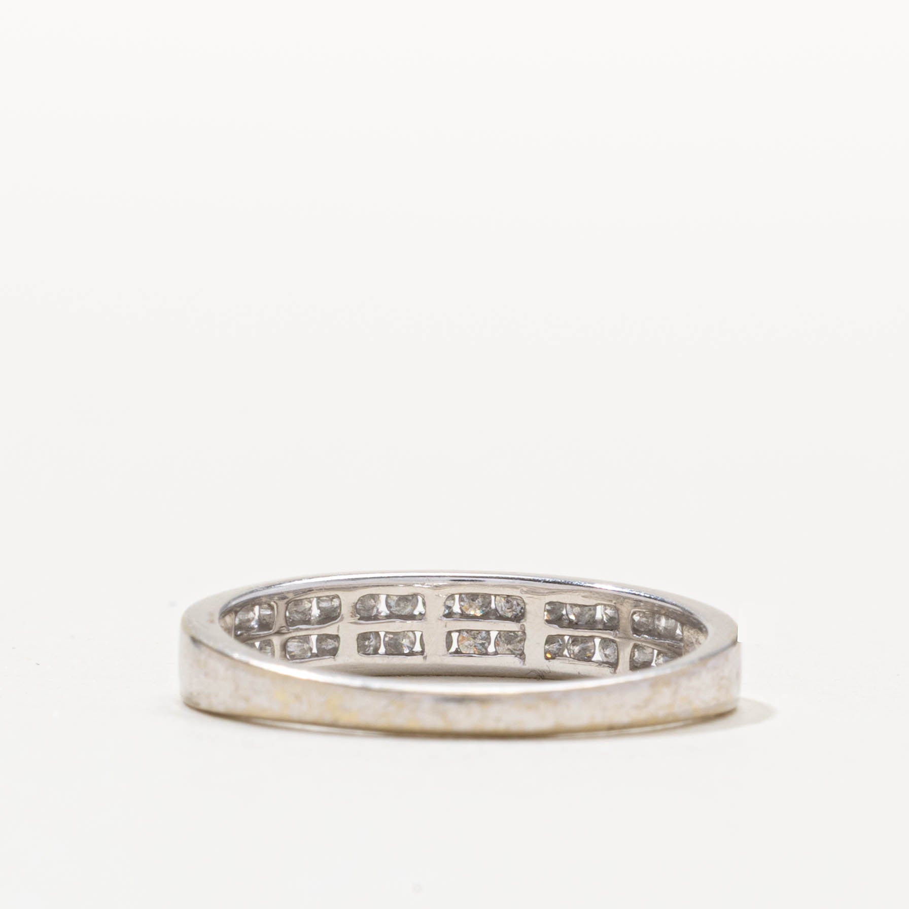 14k Multi-Row Diamond Milgrained Ring | SZ 6.25