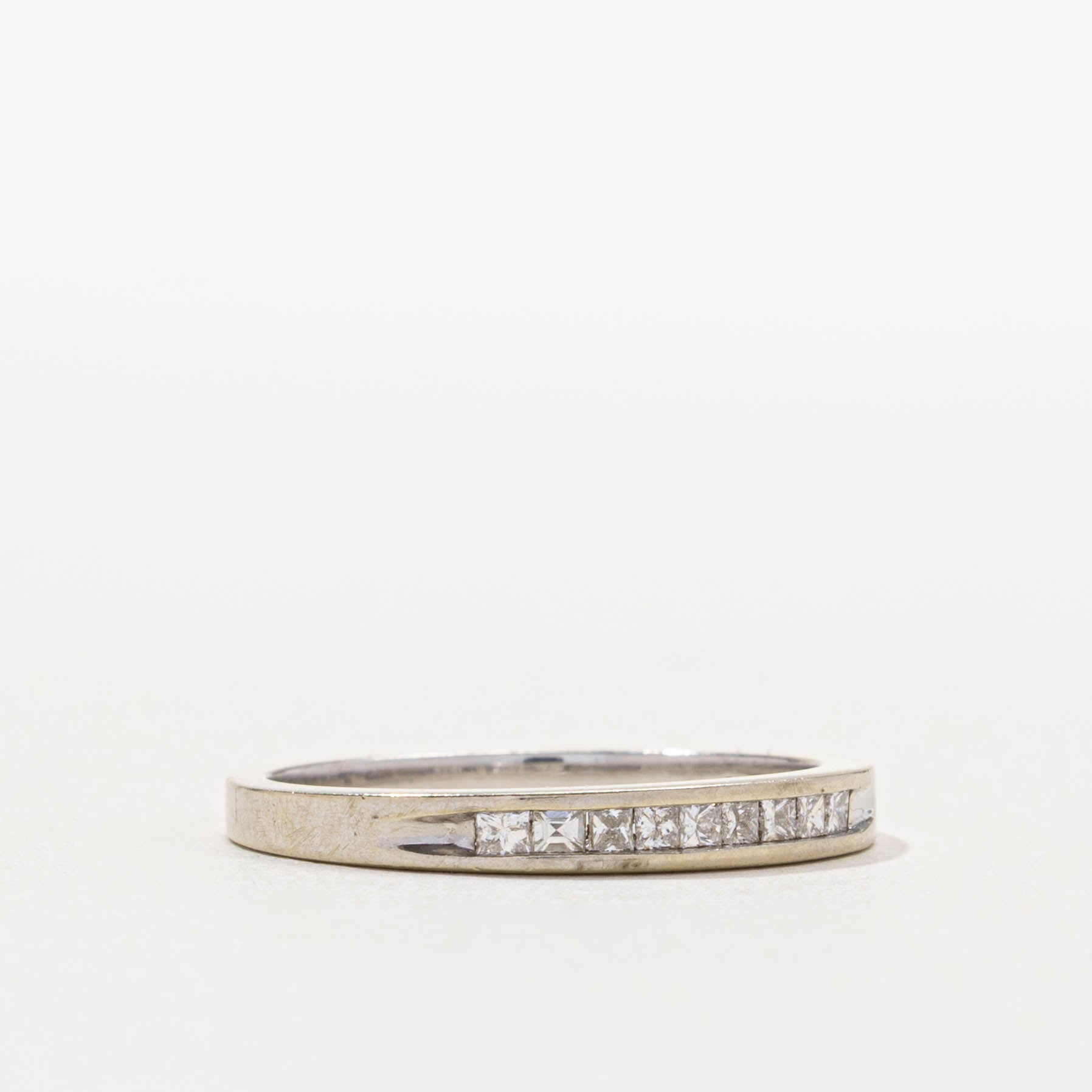 14k Semi Eternity Princess Cut Diamond Ring | 2mm | SZ 7