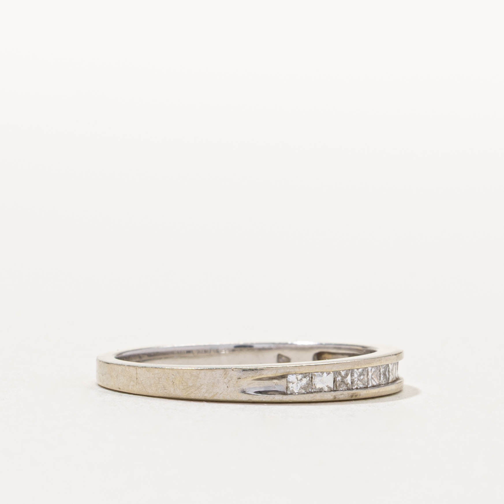 14k Semi Eternity Princess Cut Diamond Ring | 2mm | SZ 7