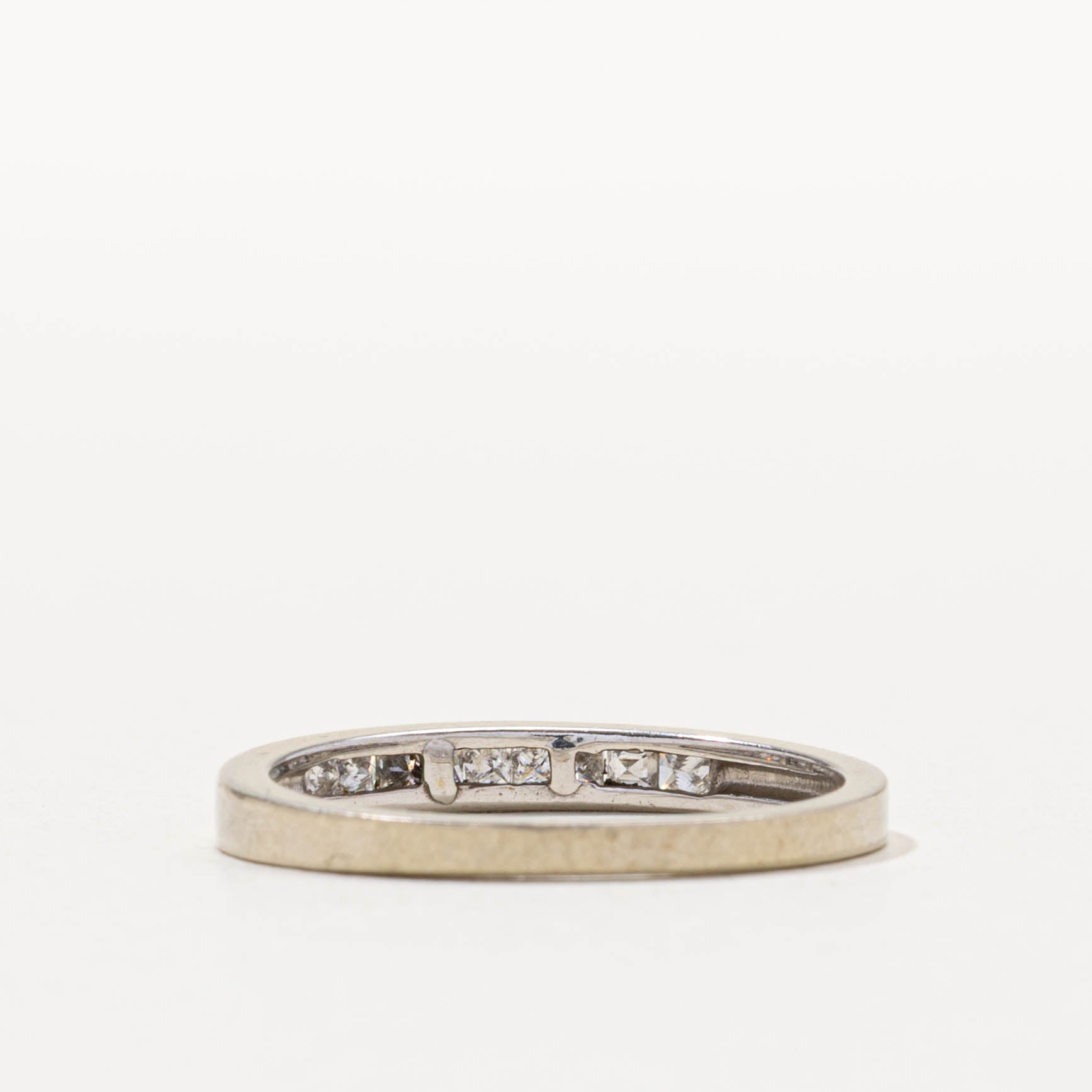 14k Semi Eternity Princess Cut Diamond Ring | 2mm | SZ 7