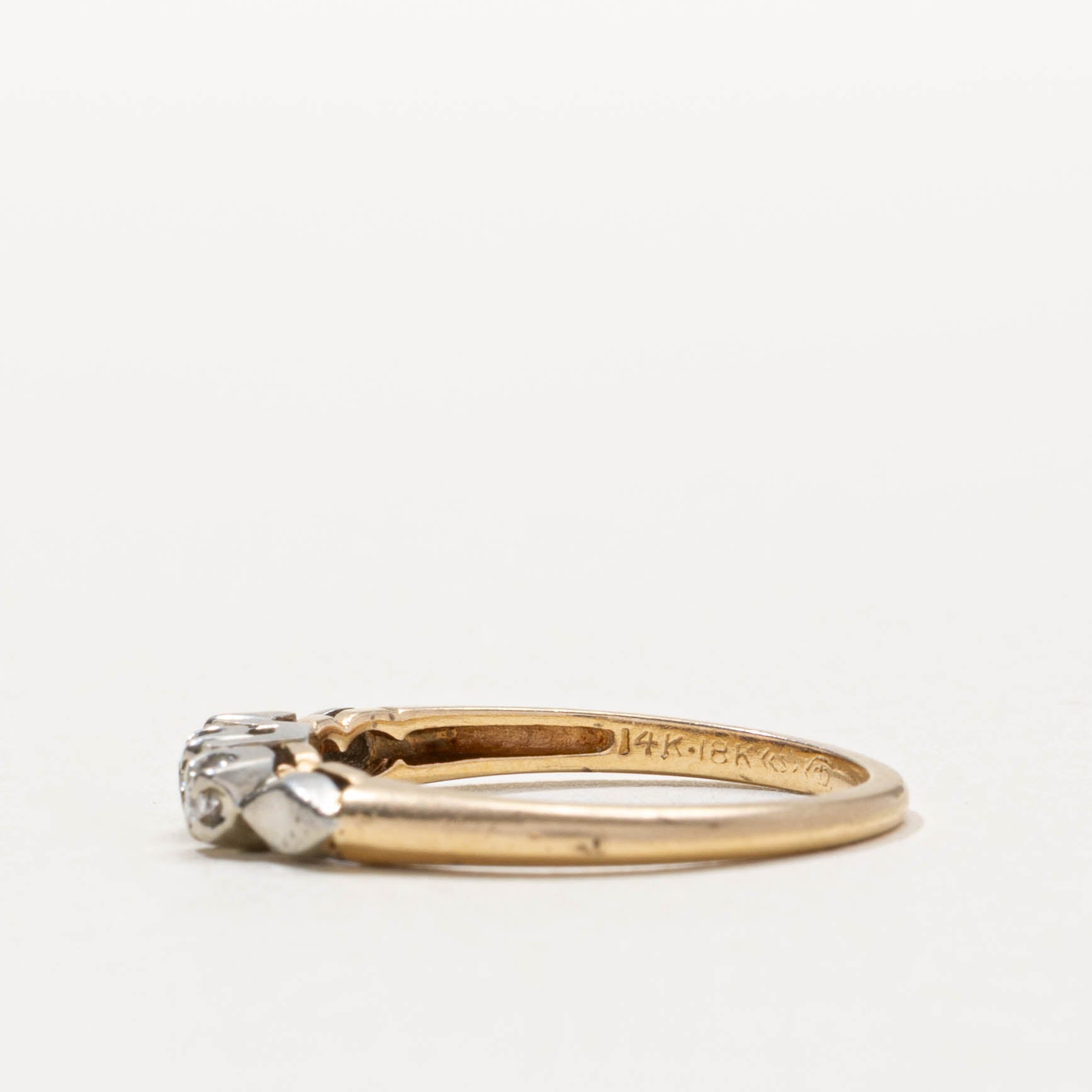 Vintage Canadian Three Stone Diamond Ring | SZ 6