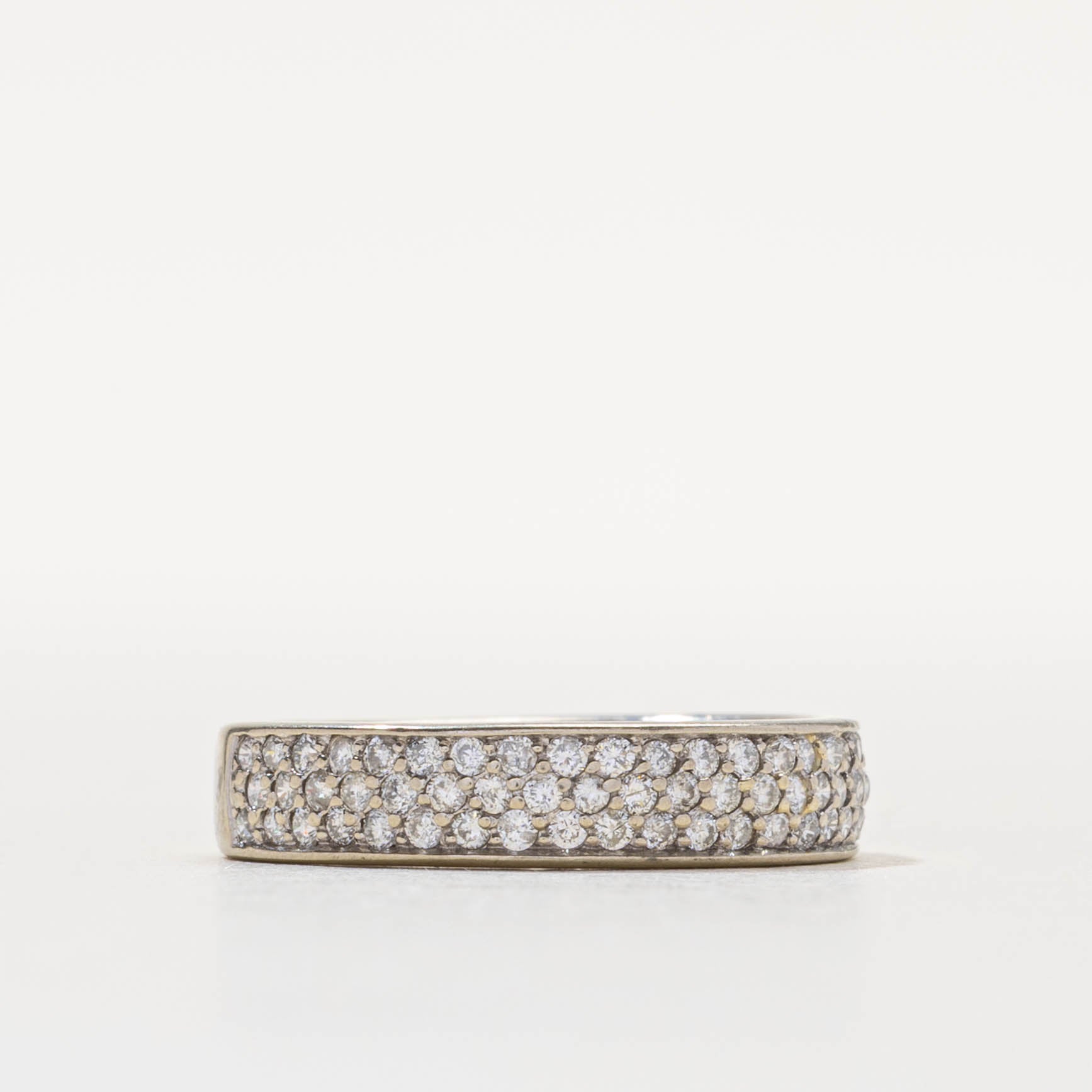 14k Pave Set Diamond Band | 4.45mm | SZ 6
