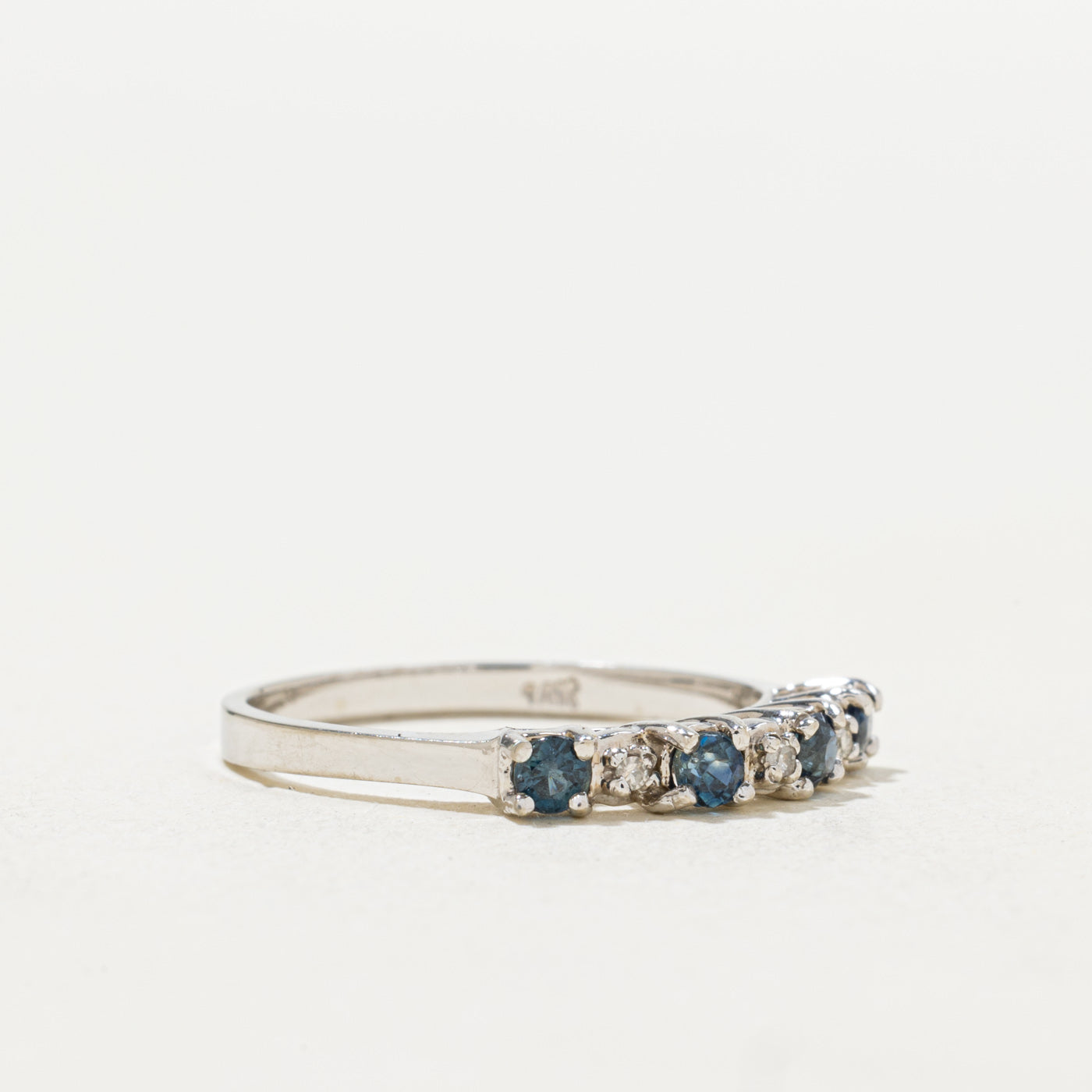 Semi Eternity Sapphire & Diamond Band | SZ 6.25