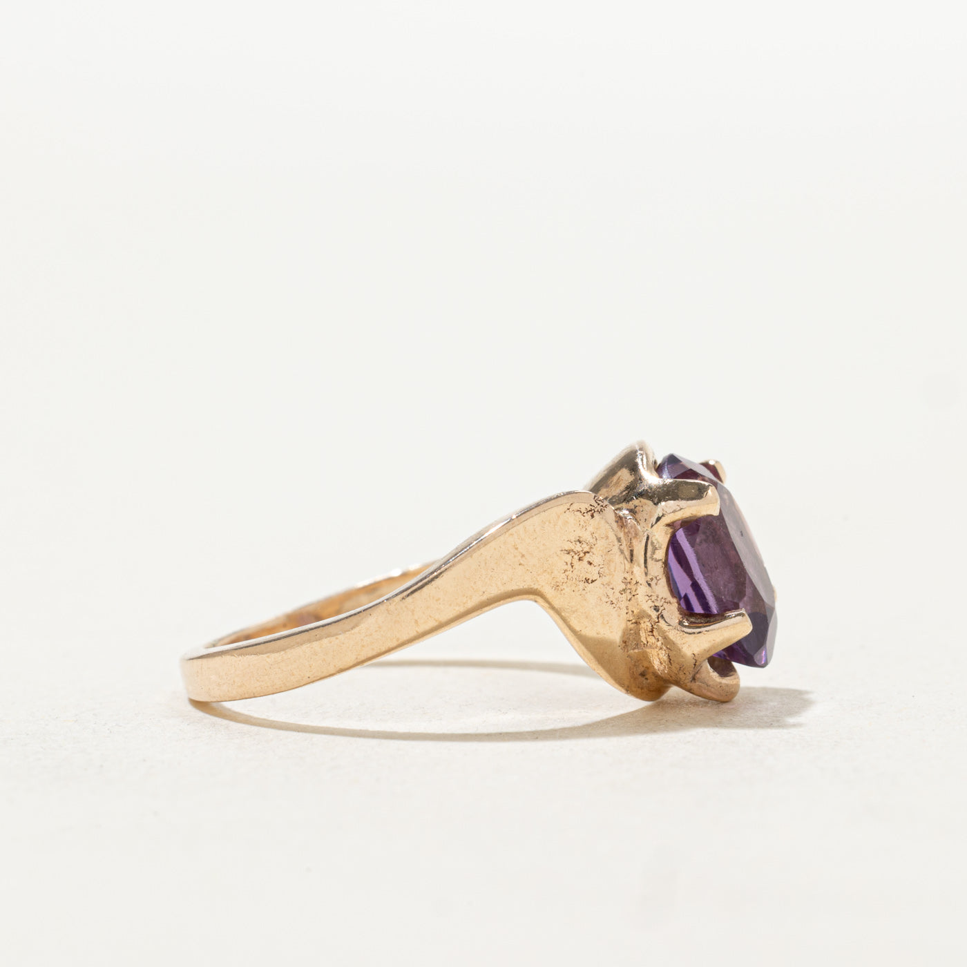 Bague solitaire en améthyste | 1,60 ct | Taille 5,5