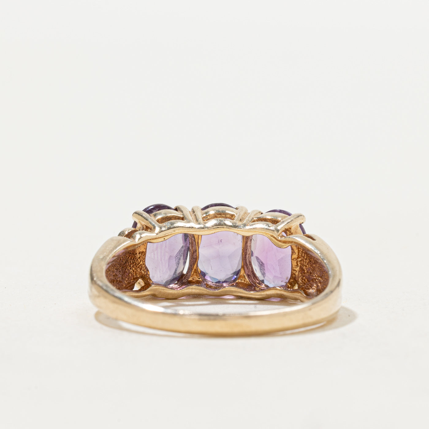 Three Stone Amethyst Ring | 1.50ctw | SZ 7.0