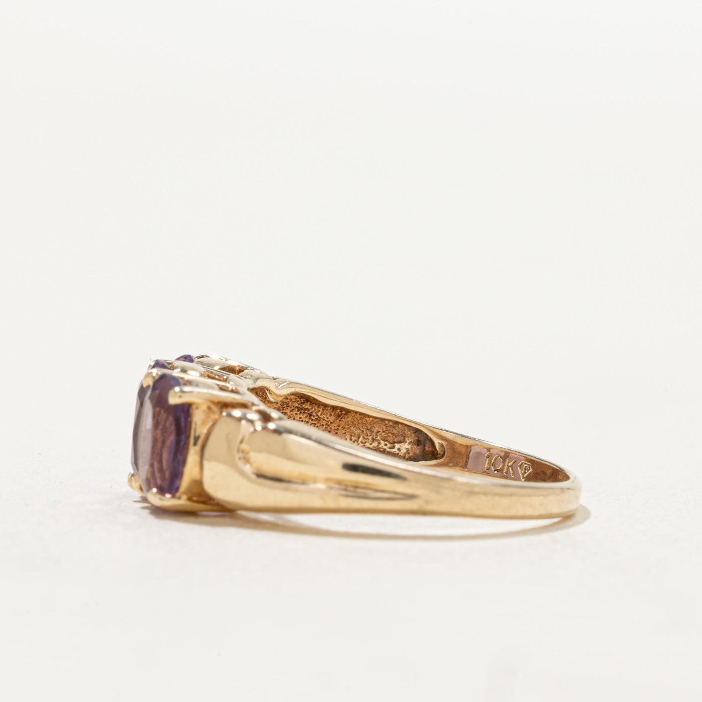 Three Stone Amethyst Ring | 1.50ctw | SZ 7.0