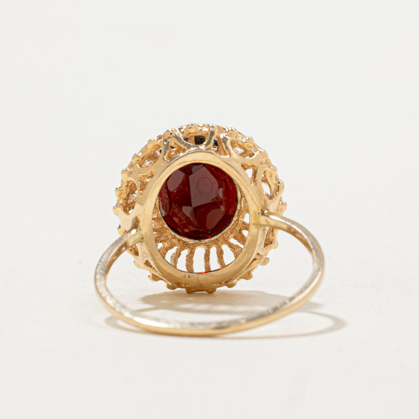 Garnet Textured Openwork Ring | 2.50ct | SZ 5.25
