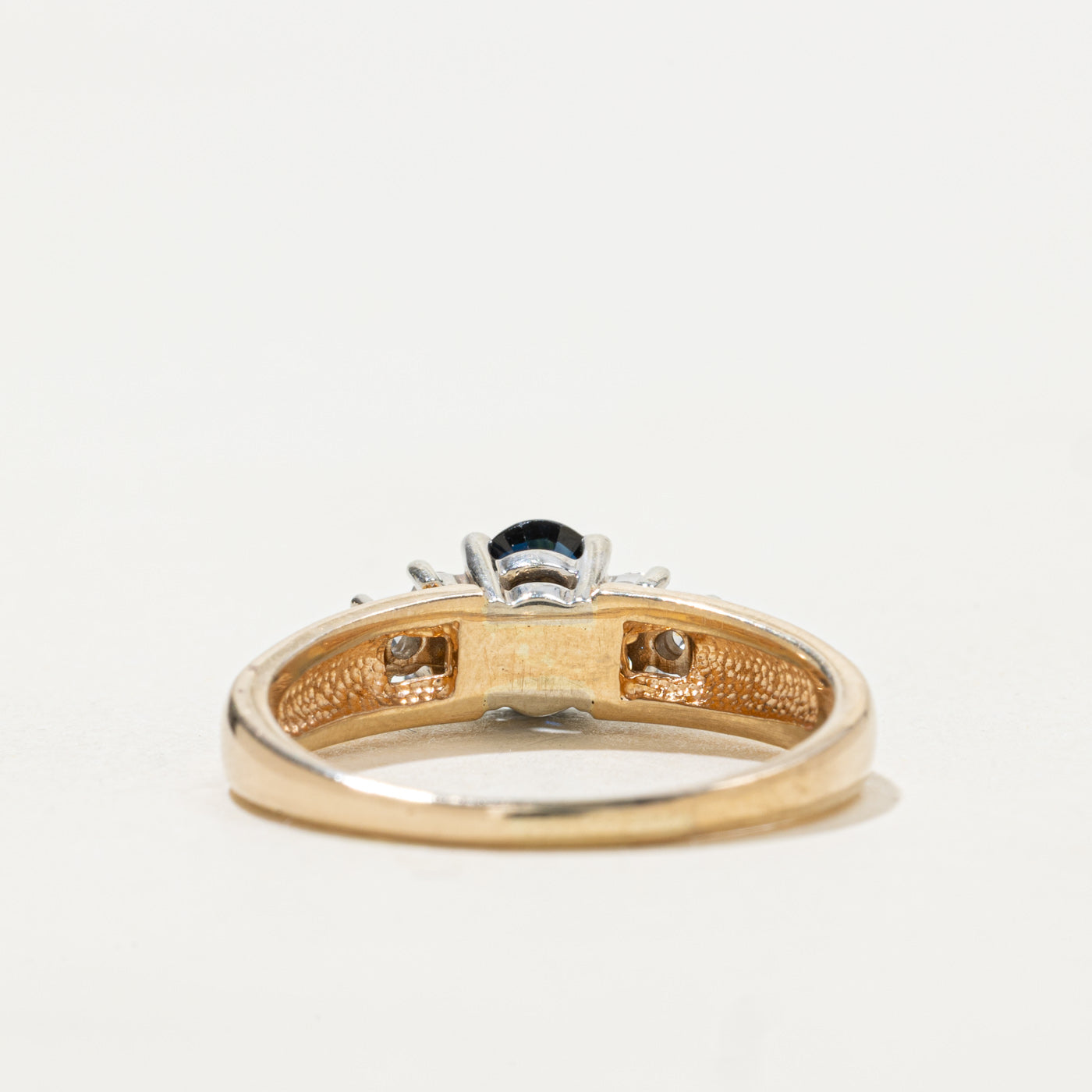 Oval Cut Sapphire & Diamond Ring | 0.80ct, 0.16ctw | SZ 8.5