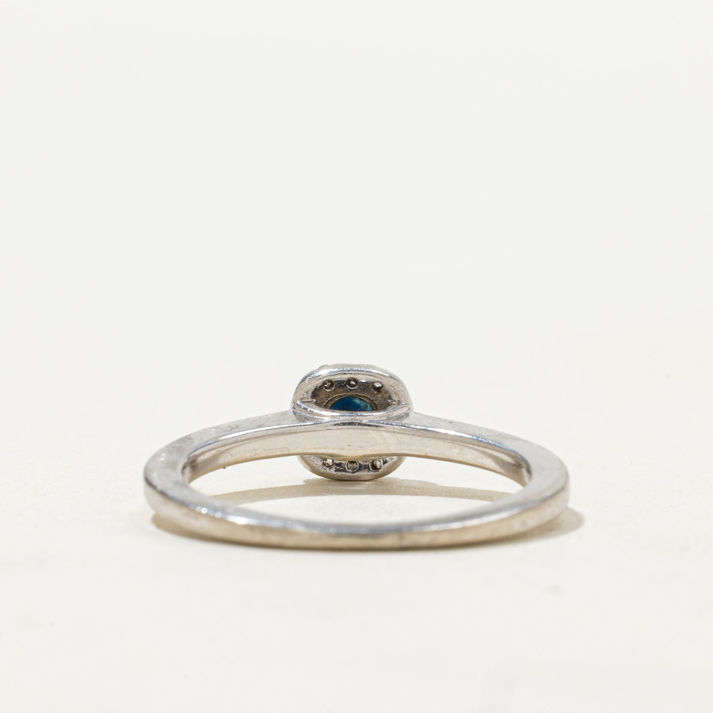 Sapphire & Diamond Halo Ring | SZ 5.0