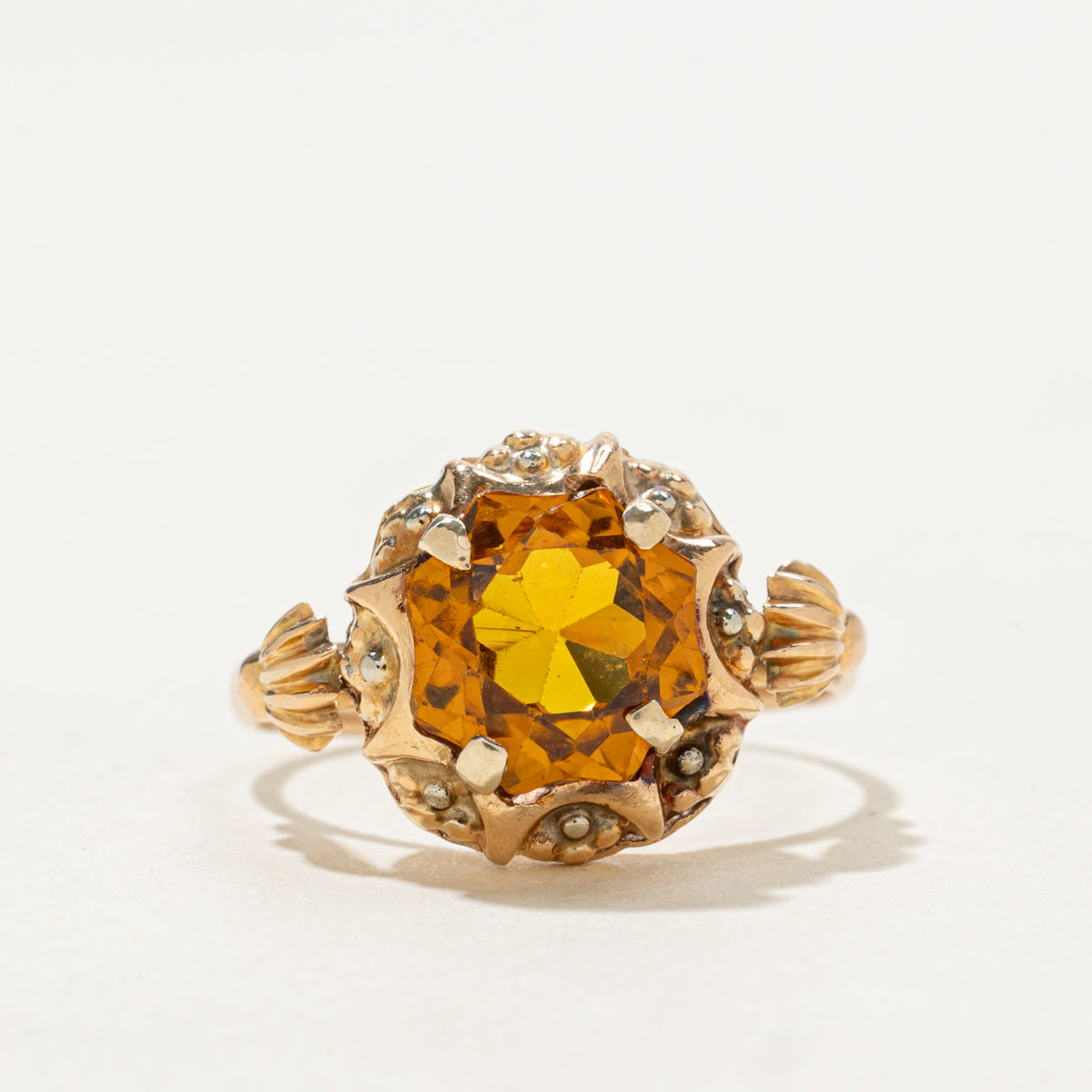 Fancy Octagon Cut Synthetic Sapphire Ring | 2.80ct | SZ 7.75