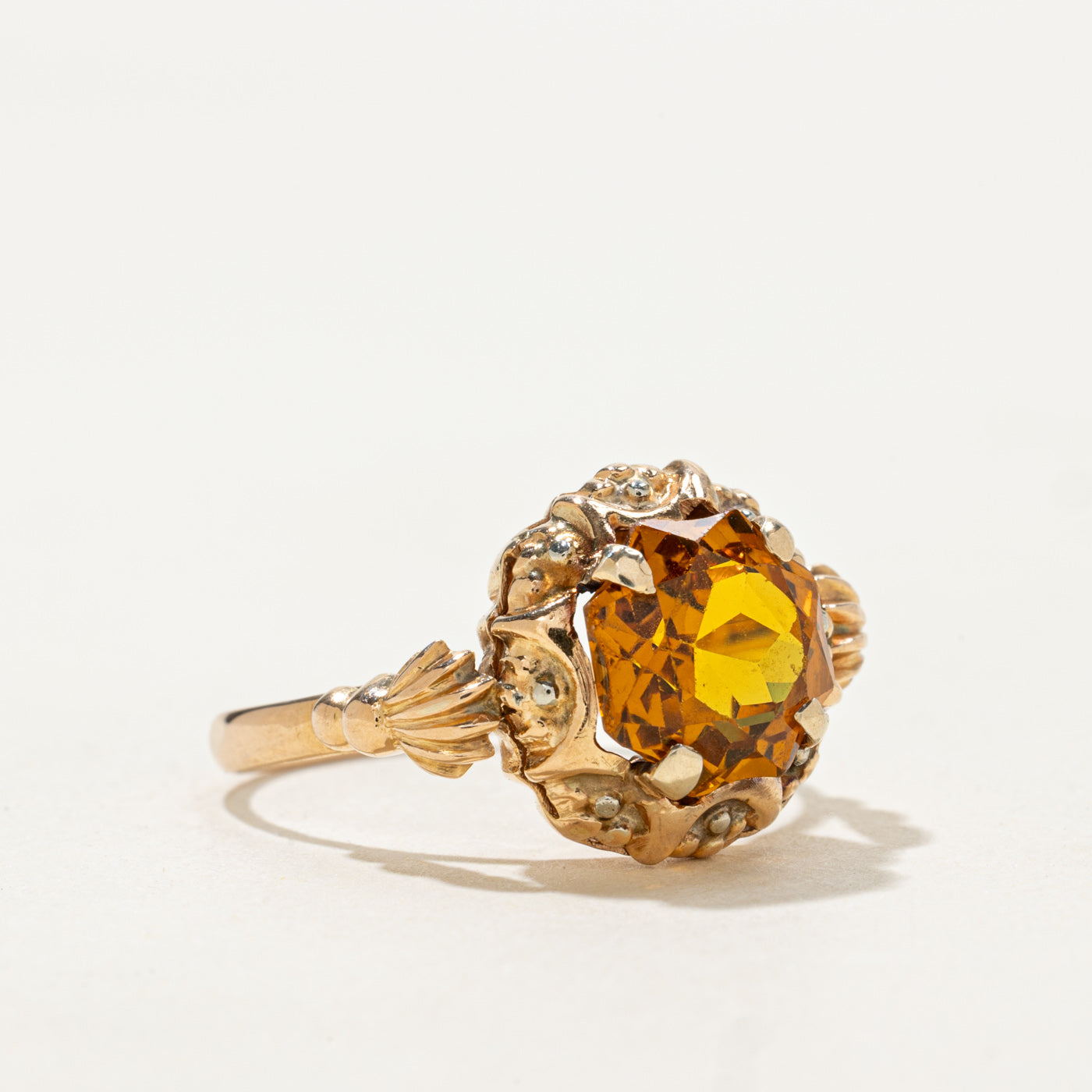 Bague en saphir synthétique taille octogonale fantaisie | 2,80 ct | Taille 7,75