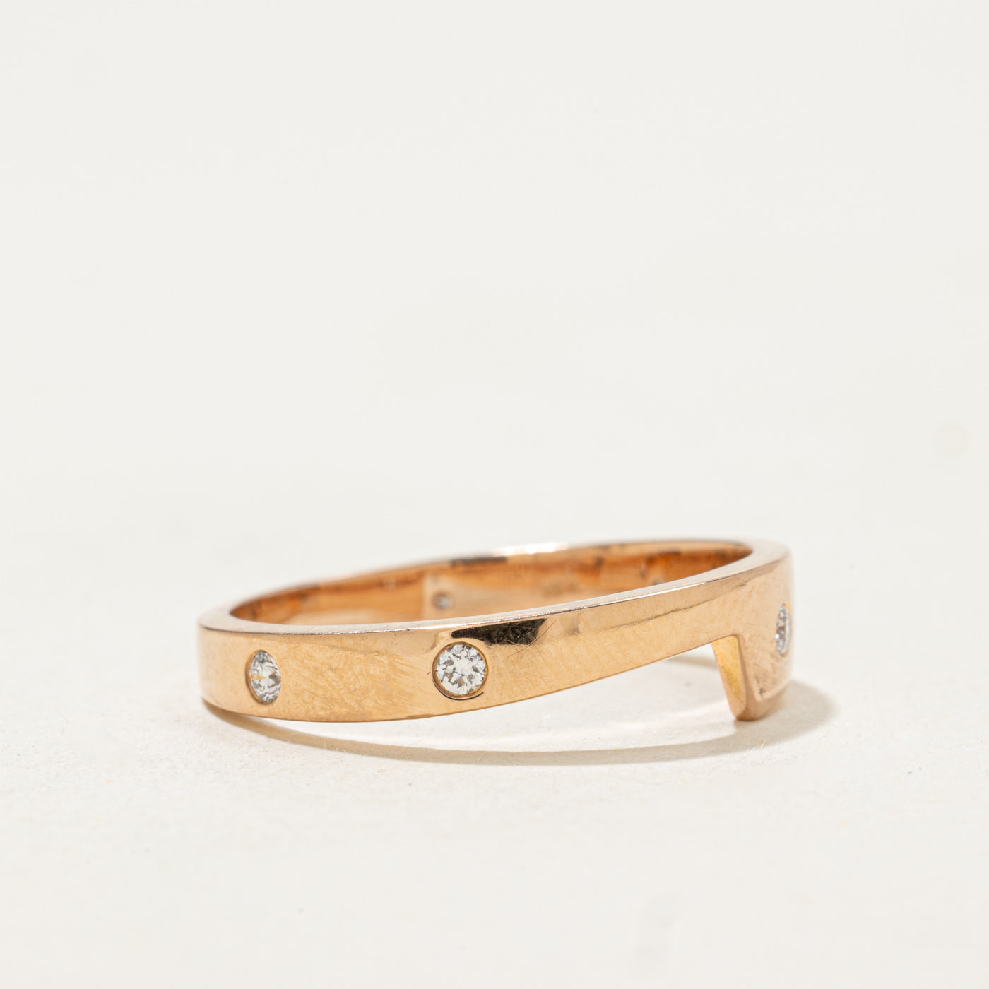 18k Eternity Diamond Geometric Band | 0.12ctw | SZ 7.25