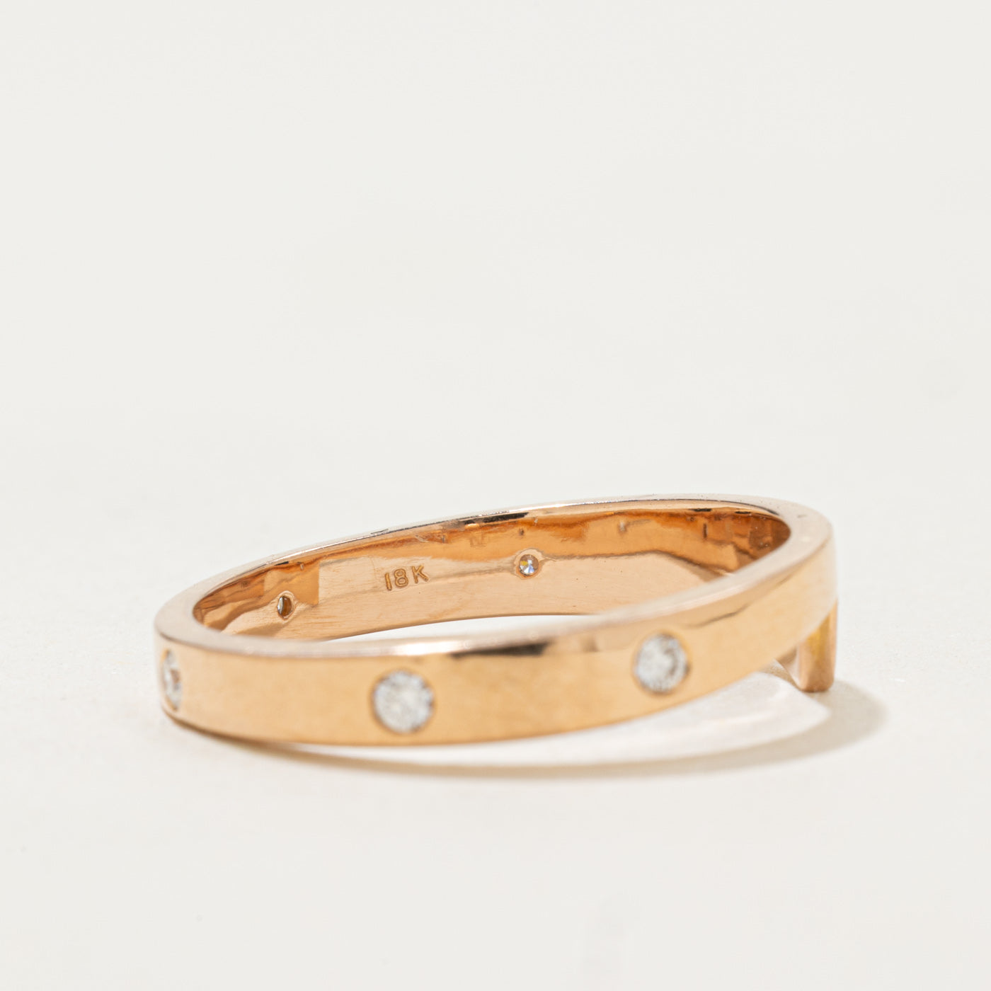 18k Eternity Diamond Geometric Band | 0.12ctw | SZ 7.25