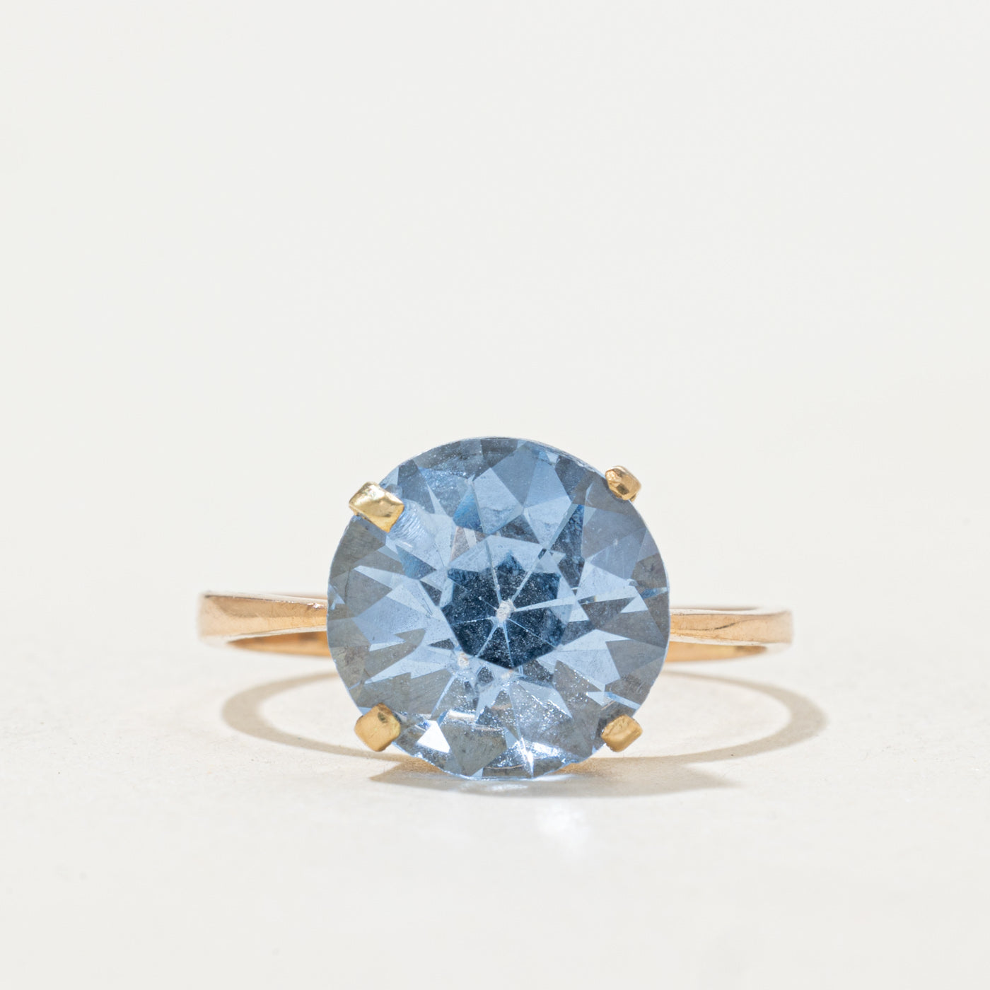 Bague solitaire en spinelle synthétique | Taille 4.0