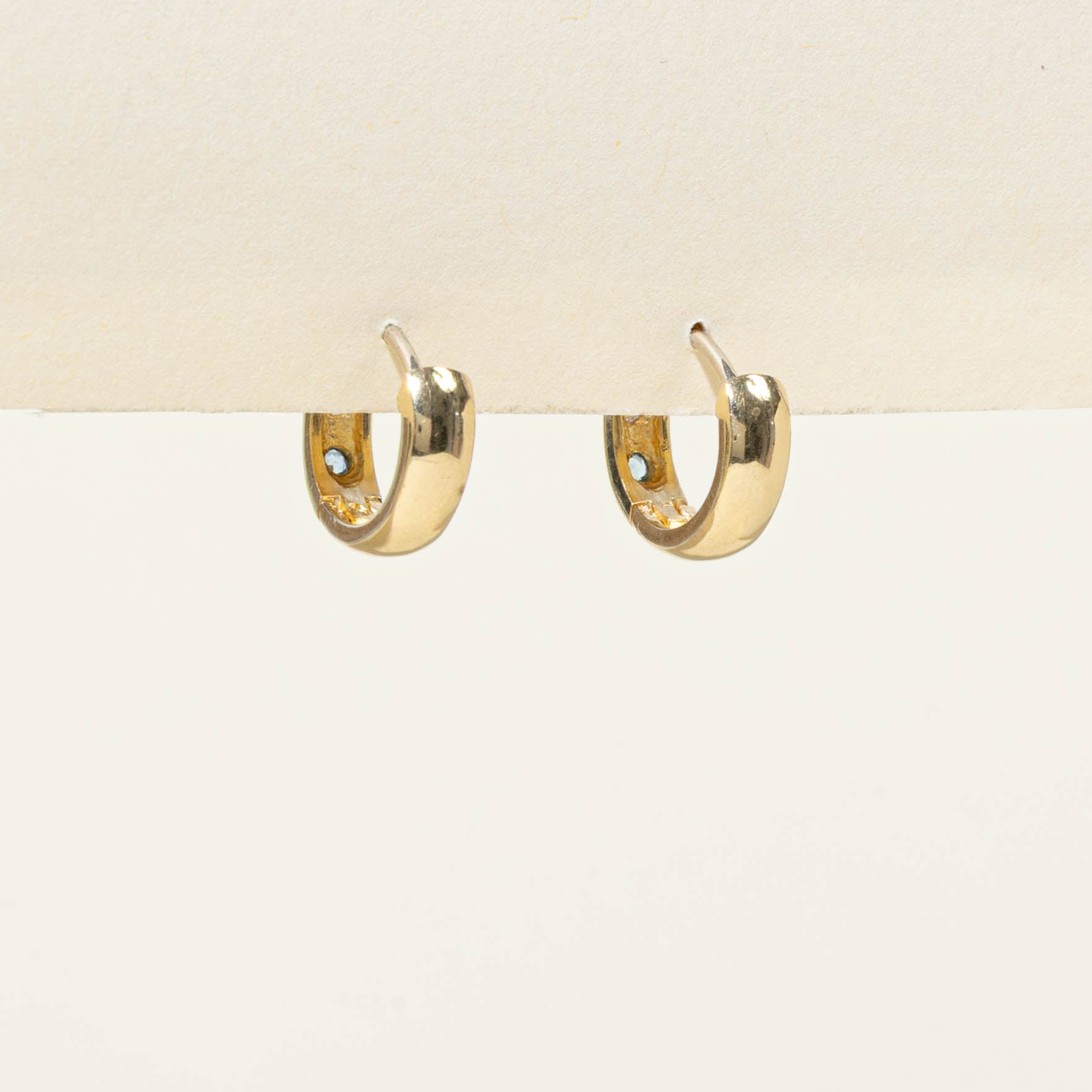 14k Multi Gemstone & Diamond Hoop Earrings | 0.12ctw, 0.03ctw