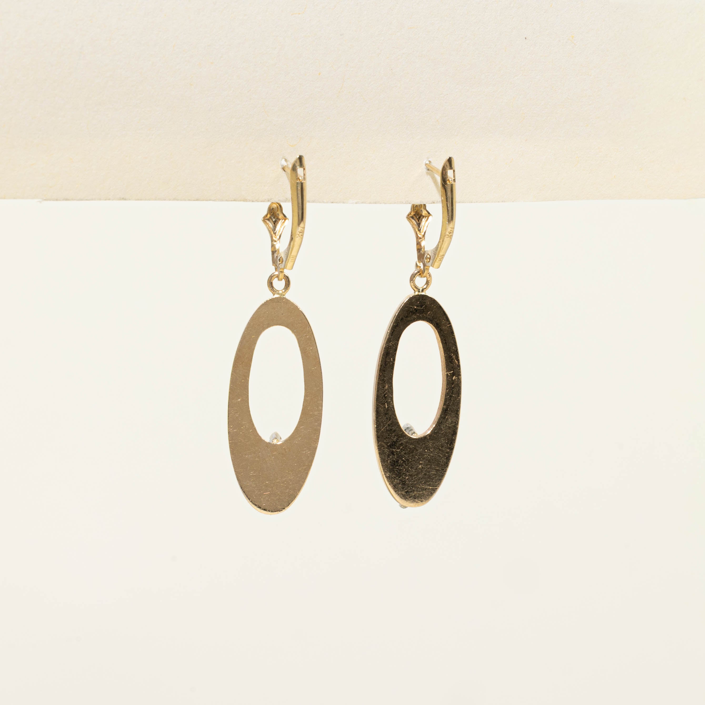 14k Sapphire Oval Drop Earrings | 0.25ctw