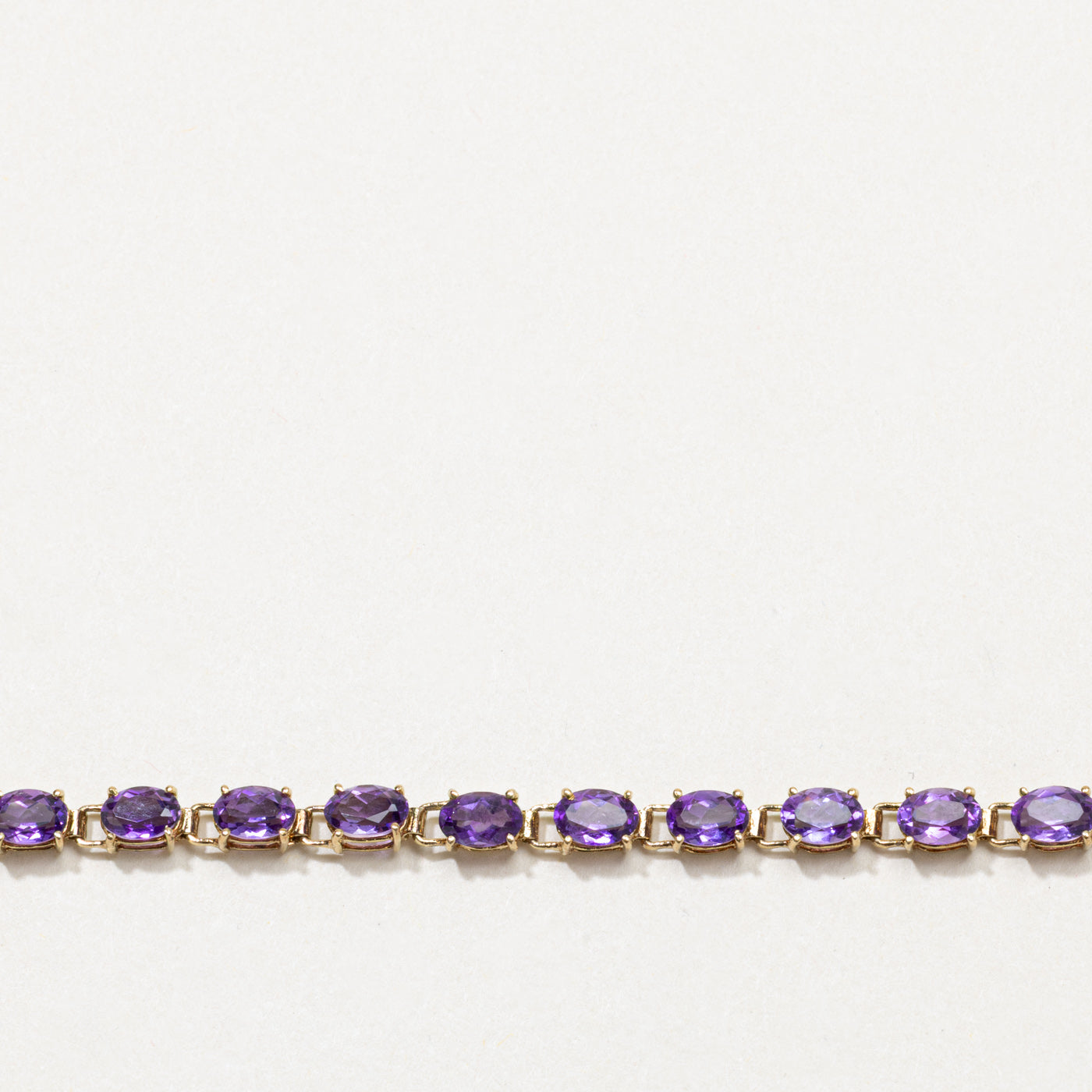 14k Amethyst Gemstone Bracelet | 6.00ctw