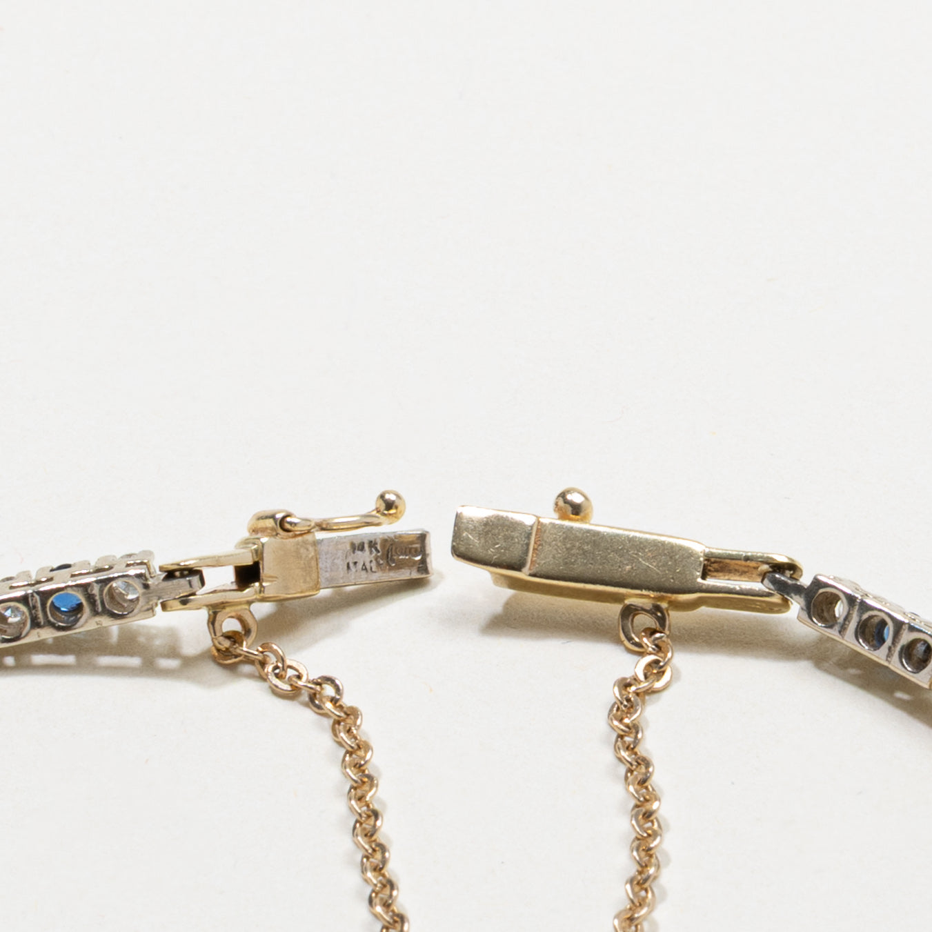 14k Sapphire & Diamond Bracelet | 0.48ctw, 0.40ctw