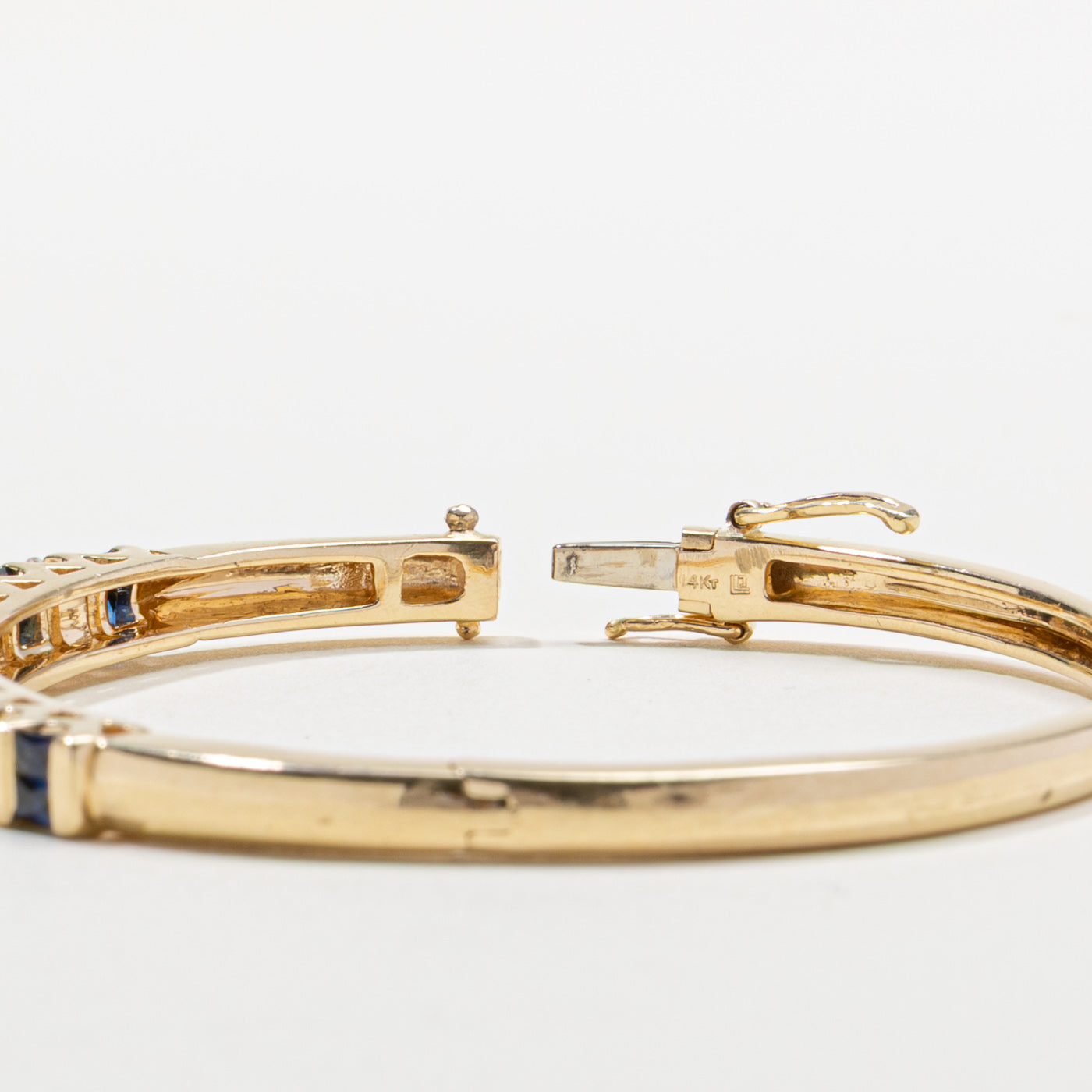 14k Sapphire & Diamond Bangle Bracelet | 2.00ctw, 0.60ctw
