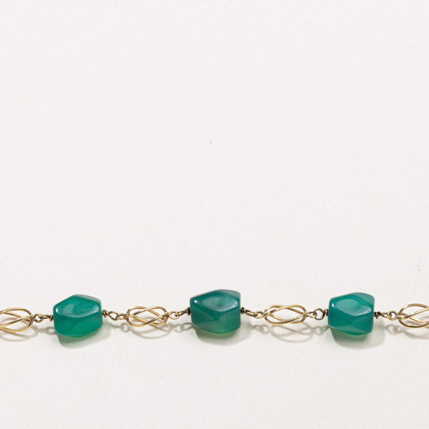 14k Chalcedony Geometric Bracelet | 33.50ctw