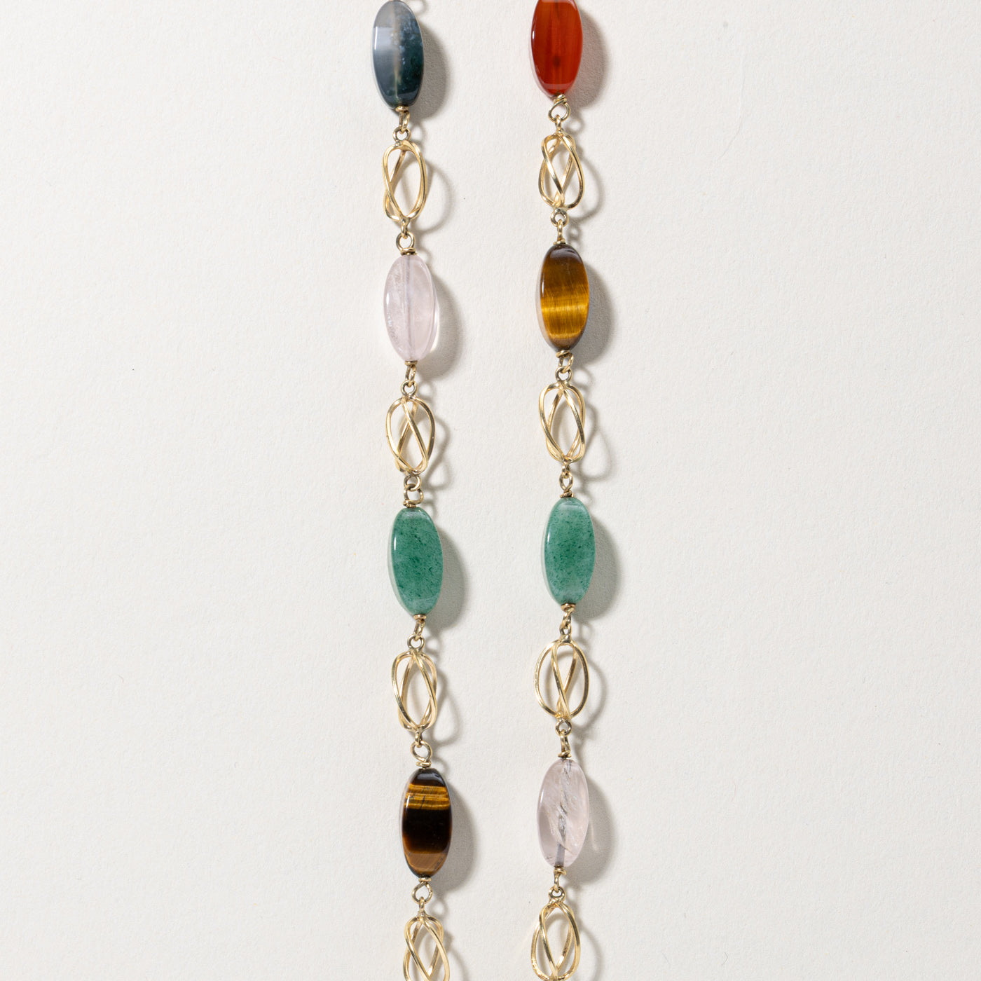 14k Gemstone Bead Necklace | 90.50ctw | 25"
