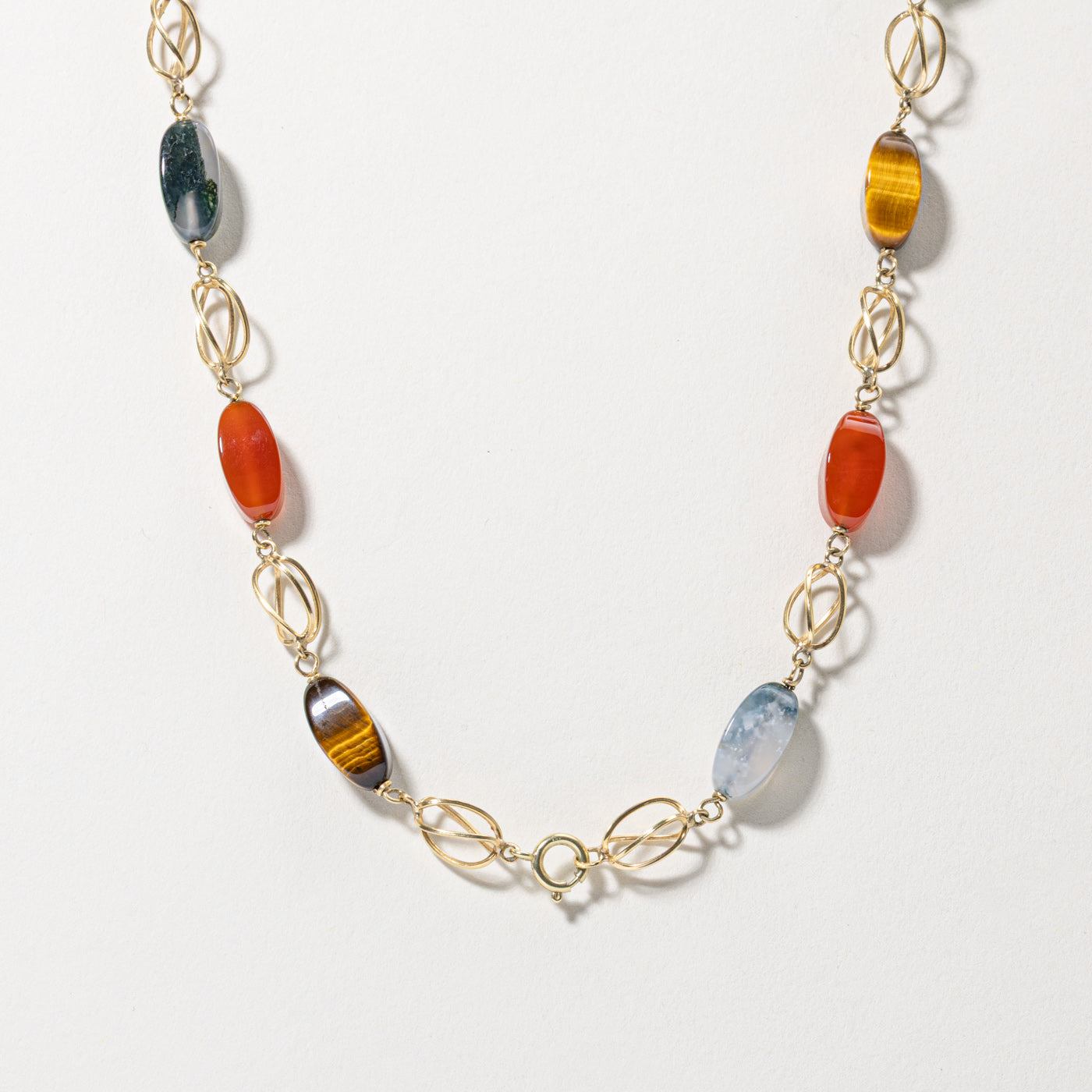 14k Gemstone Bead Necklace | 90.50ctw | 25"