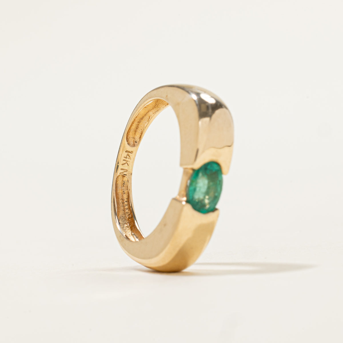 14k East West Oval Cut Emerald Band | 0.36ct | SZ 4.75