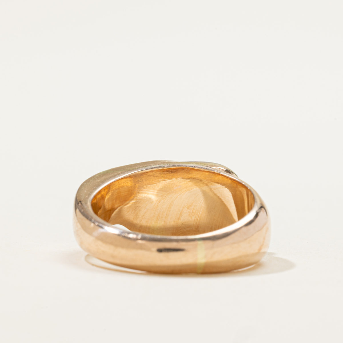 14k Bezel Set Onyx & Diamond Plain Teardrop Ring | 1.50ct, 0.06ctw | SZ 6.5