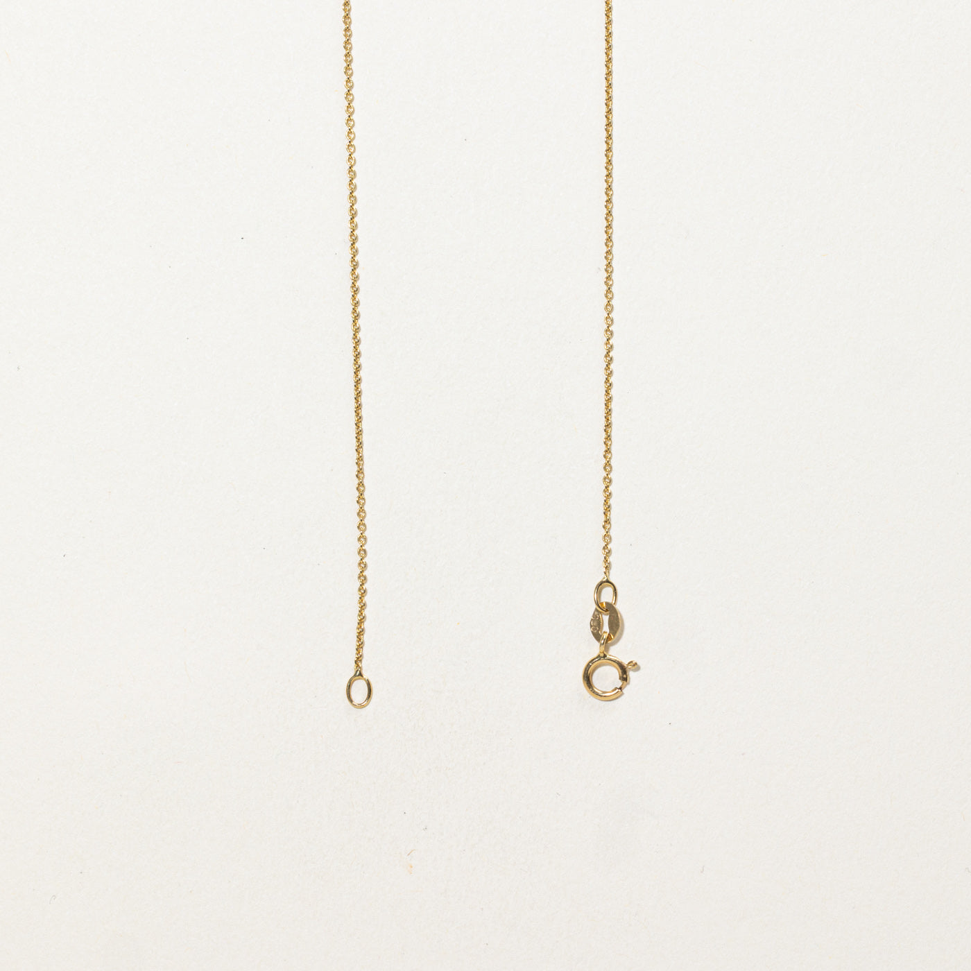 Collier pendentif géométrique en or 14 carats et diamants | 40,6 cm