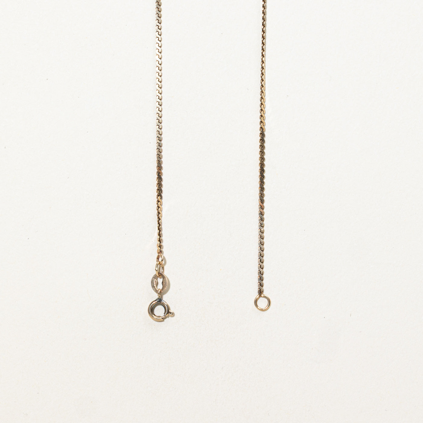 10K Diamond Wave Necklace | 18"