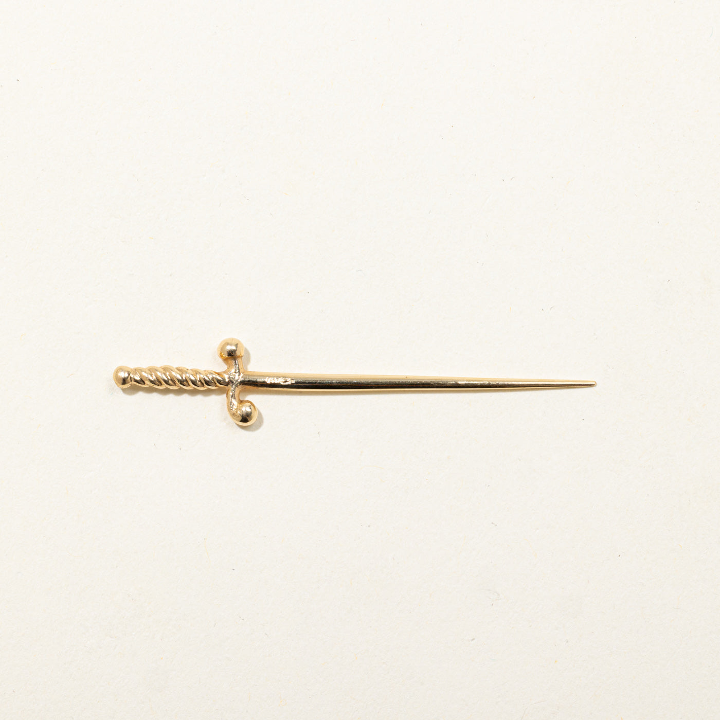 14K Yellow Gold Sword Pin Brooch