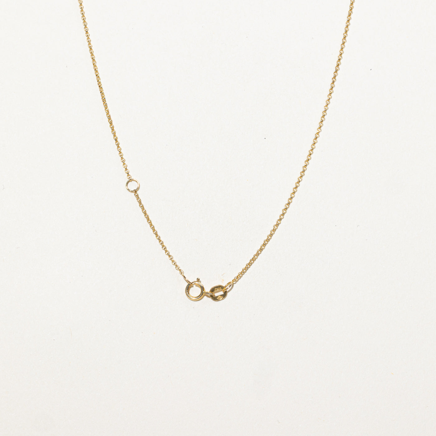 14K Single Diamond Bar Pendant Necklace | 17"